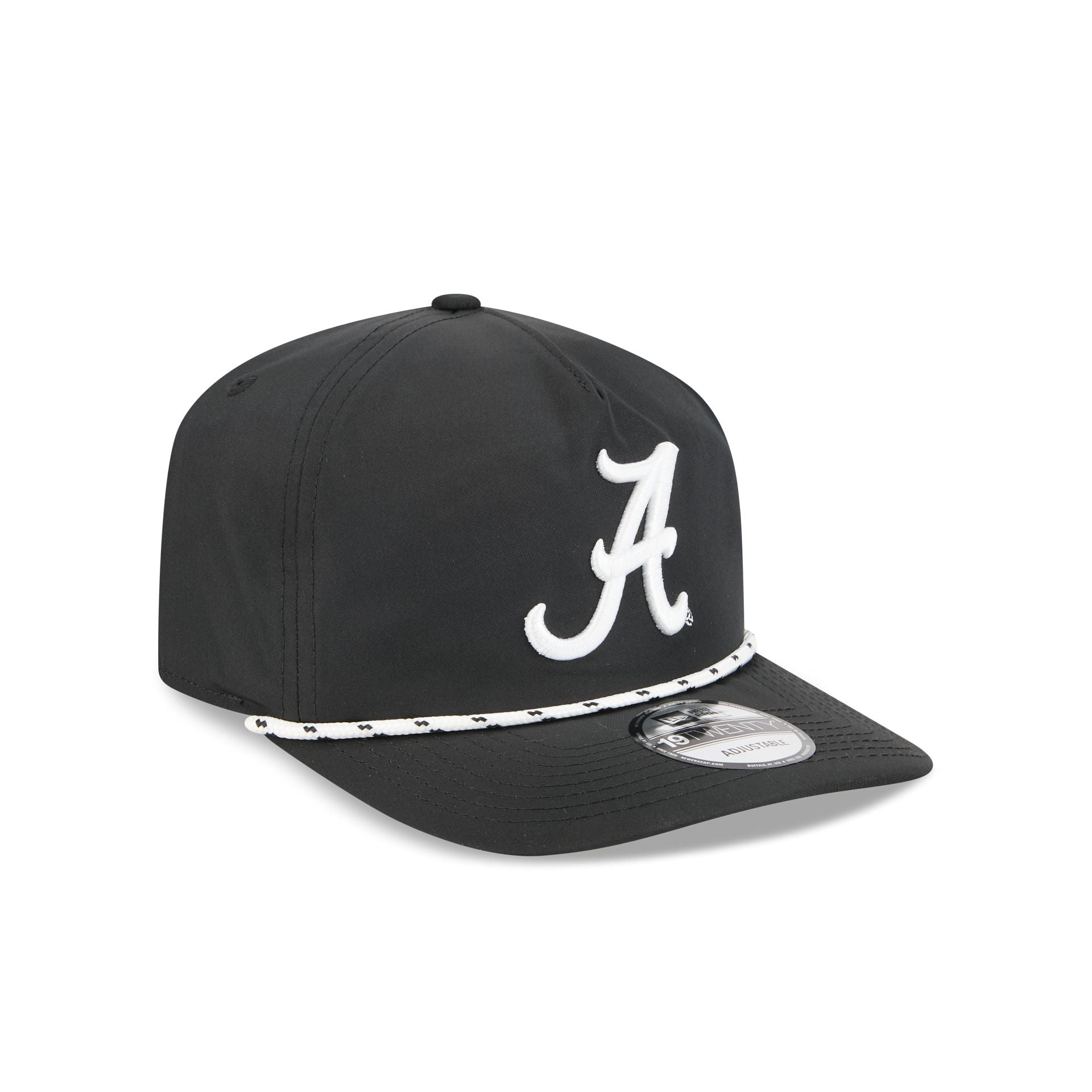 Alabama Crimson Tide Black and White Rope 19TWENTY Snapback Hat - Image 3