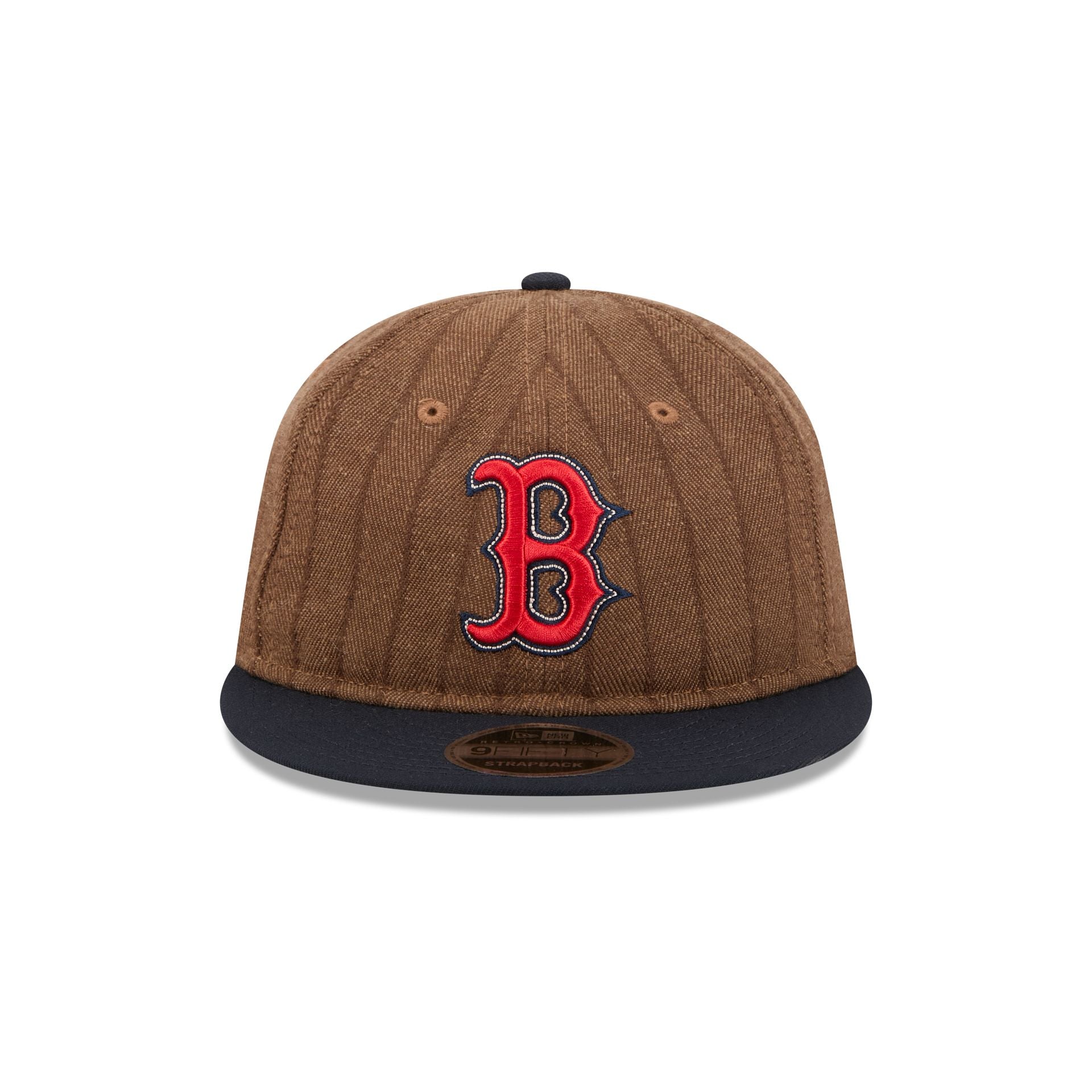 Boston Red Sox Three Looms Wool Pinstripe Retro Crown 9FIFTY Adjustable Hat - Image 2