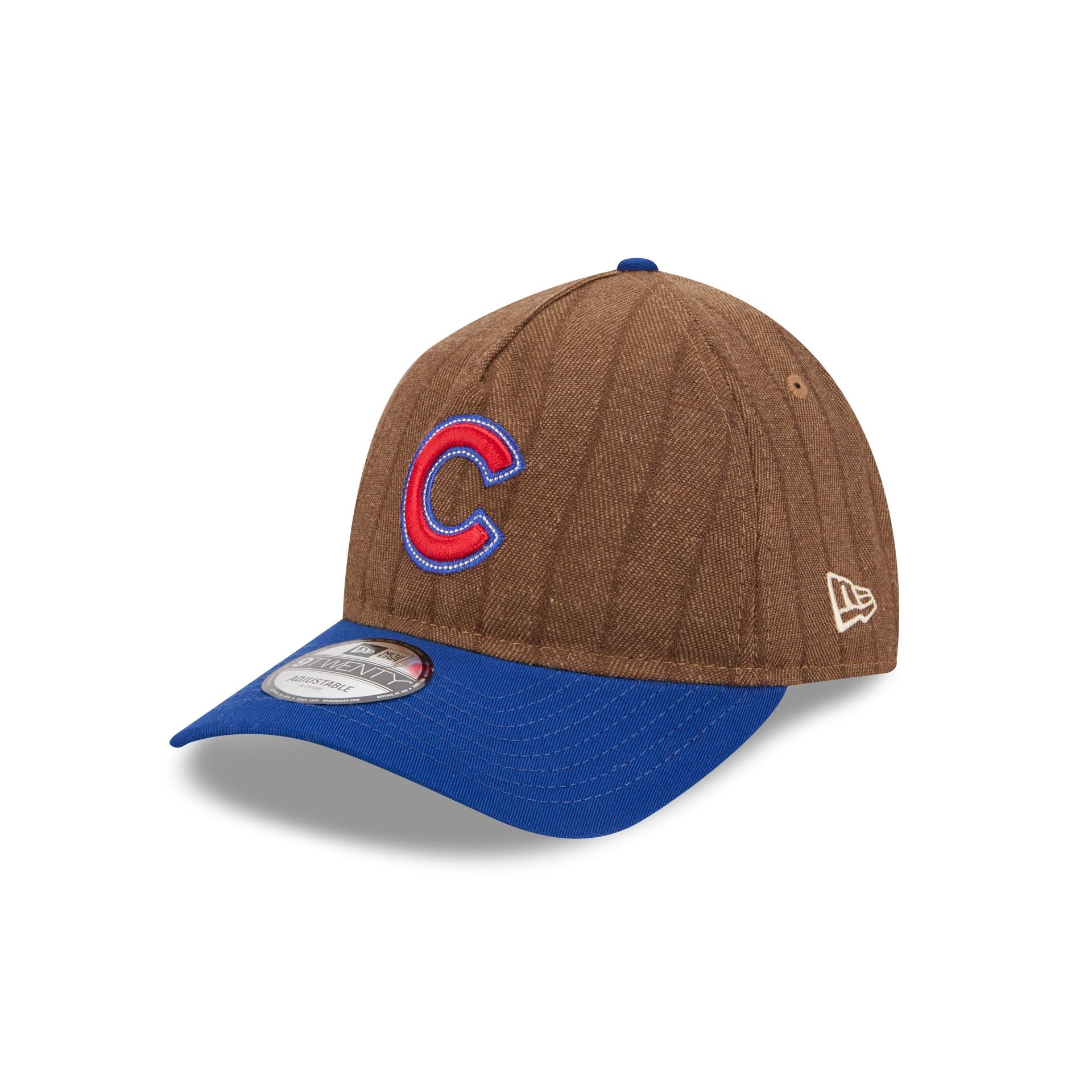 Chicago Cubs Three Looms Wool Pinstripe 9TWENTY A-Frame Adjustable Hat - Image 3