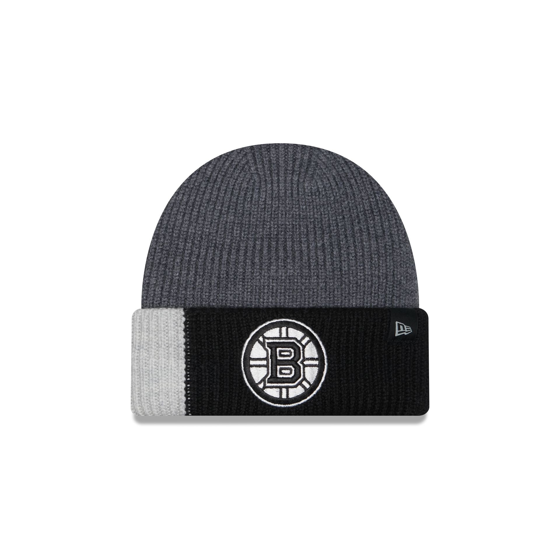 Boston Bruins Merino Wool Color Block Cuff Knit Hat