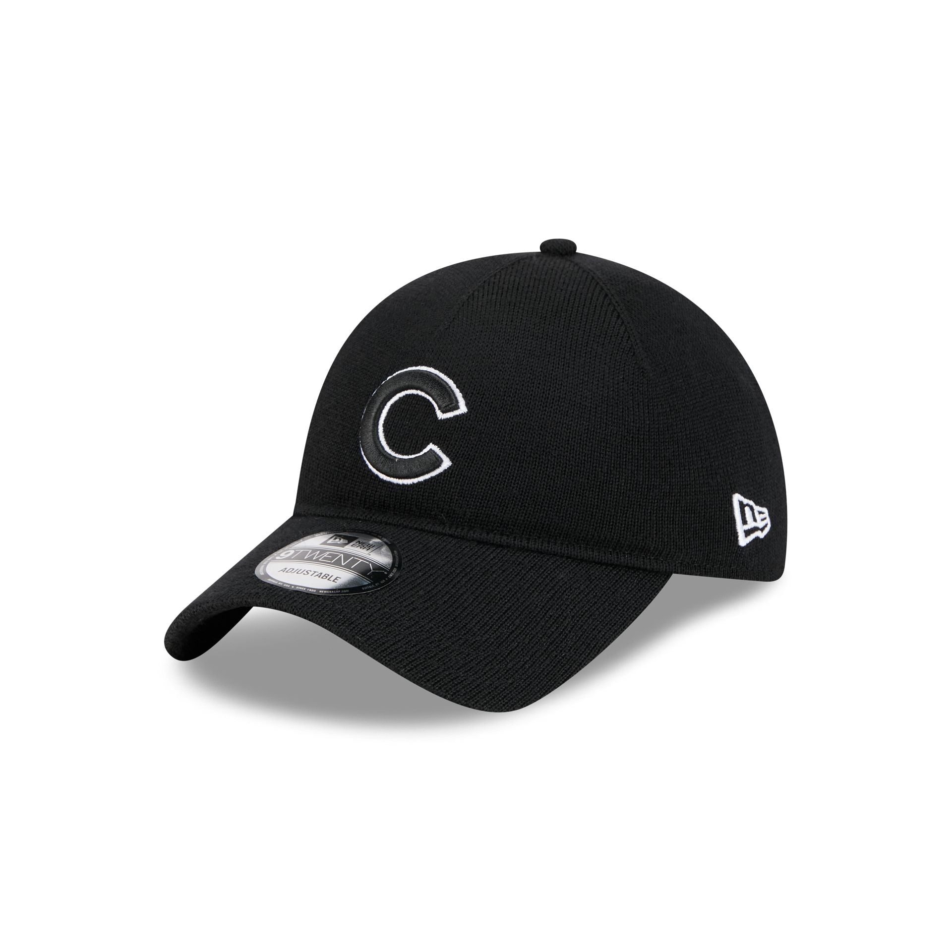 Chicago Cubs Merino Wool Black 9TWENTY Adjustable Hat