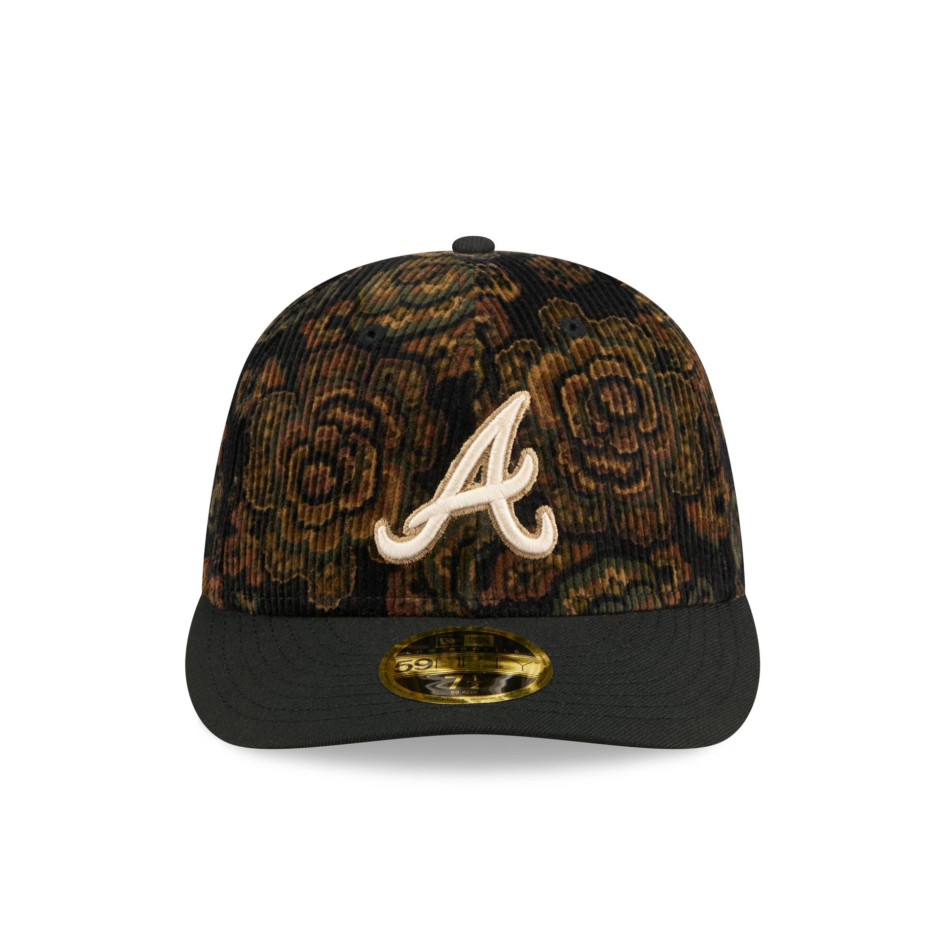 Atlanta Braves Three Looms Floral Cord Low Profile 59FIFTY Fitted Hat - Image 2