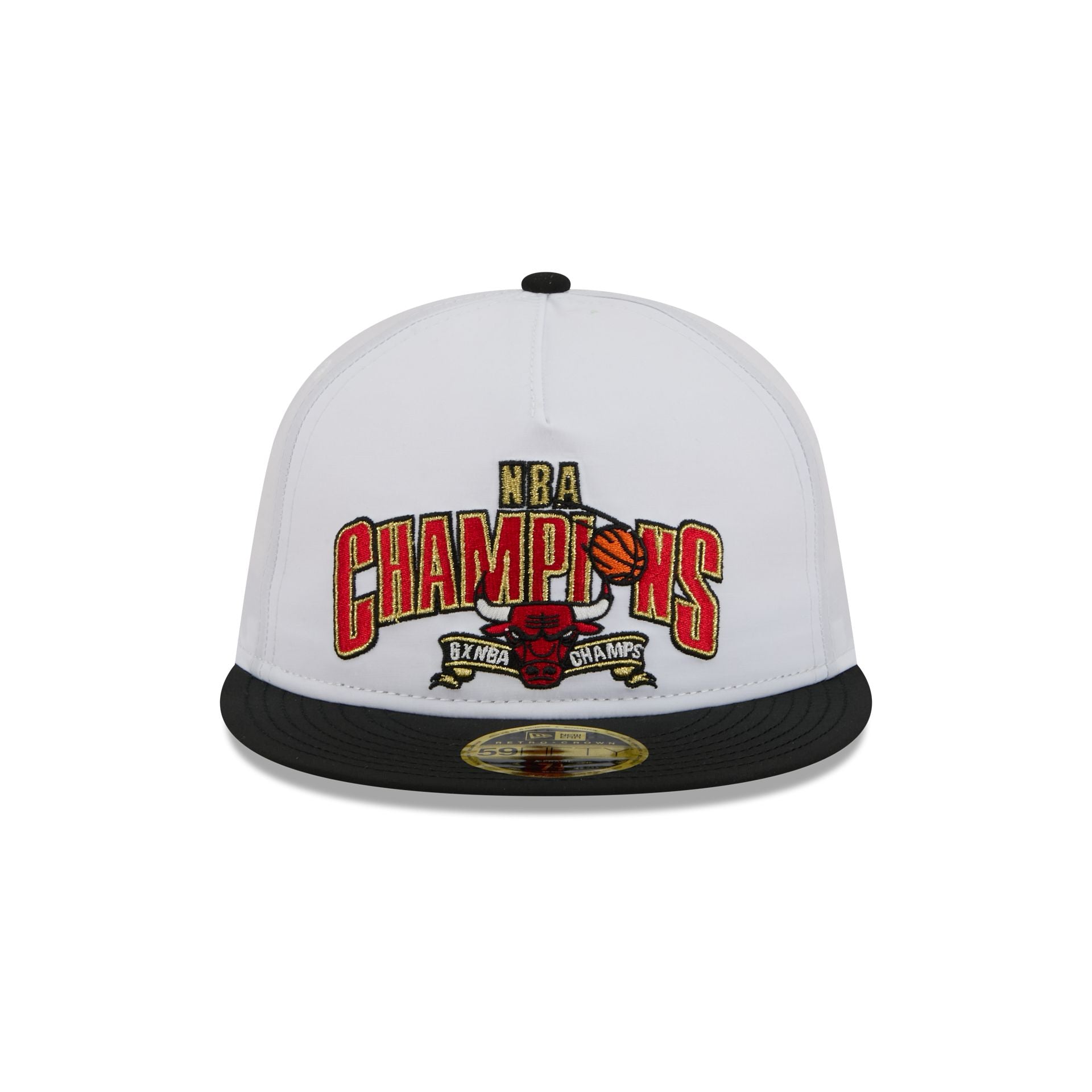 Chicago Bulls Champions White Retro Crown 59FIFTY Fitted Hat - Image 2