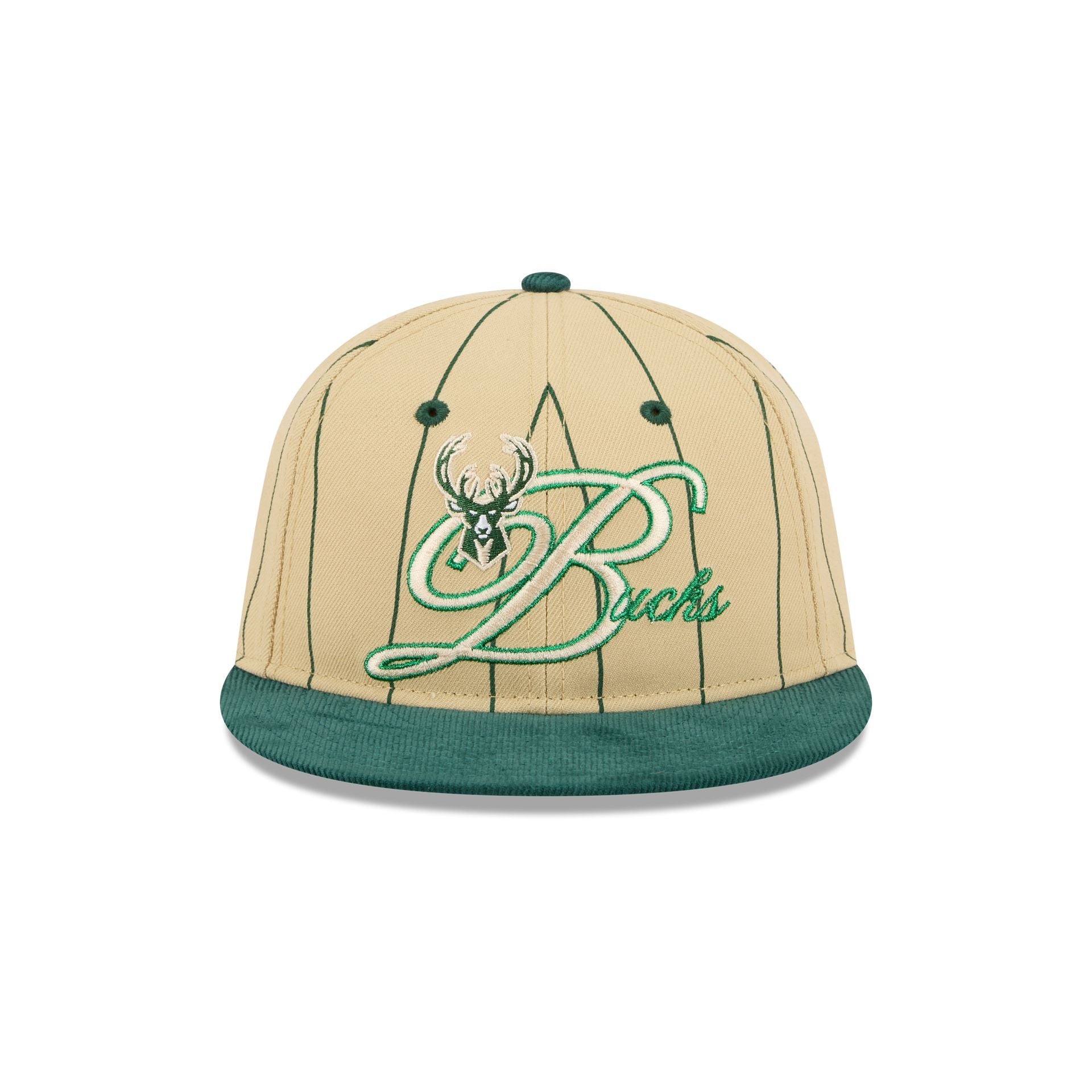 Milwaukee Bucks Pinstripe Script Retro Crown 9FIFTY Adjustable Hat - Image 2