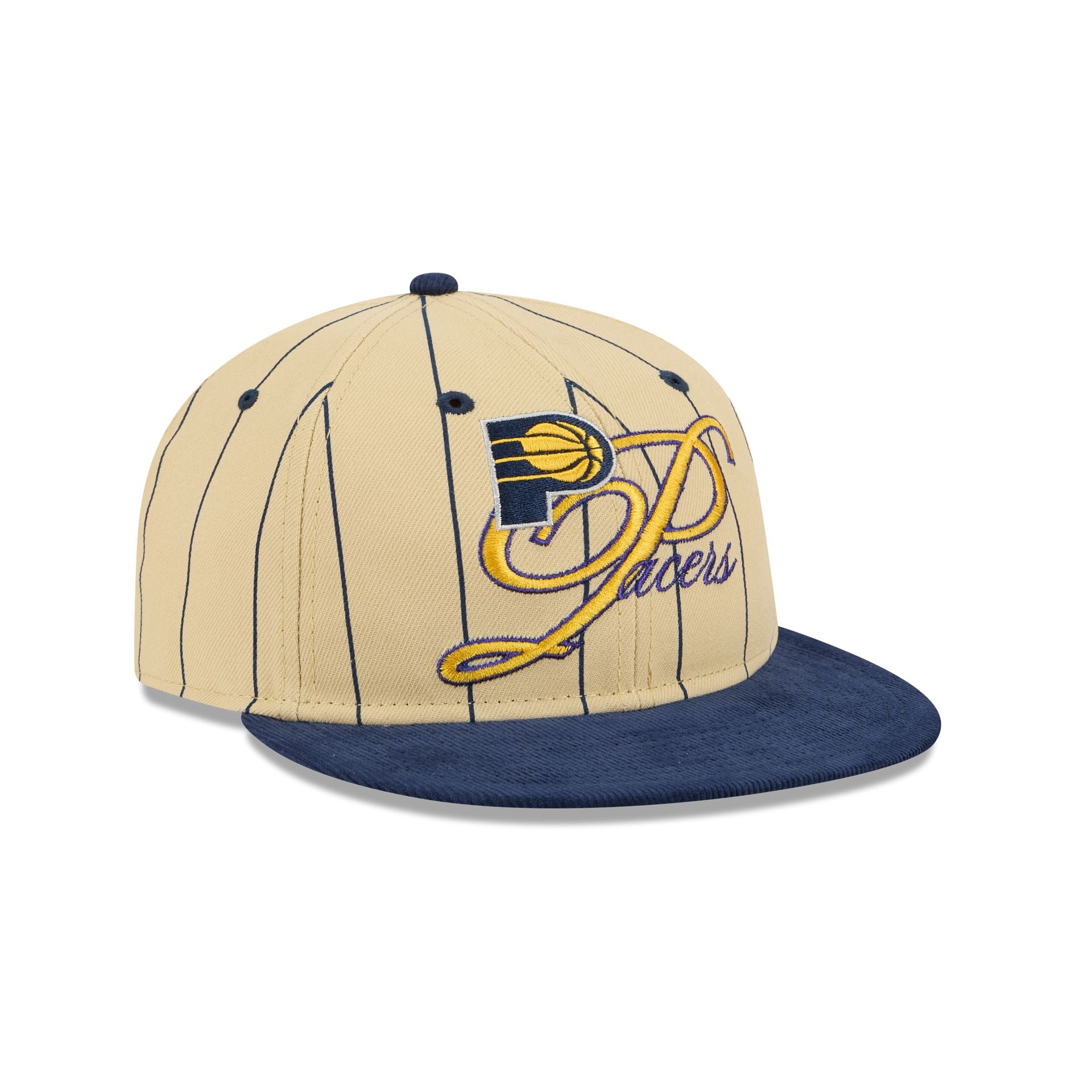 Indiana Pacers Pinstripe Script Retro Crown 9FIFTY Adjustable Hat - Image 3
