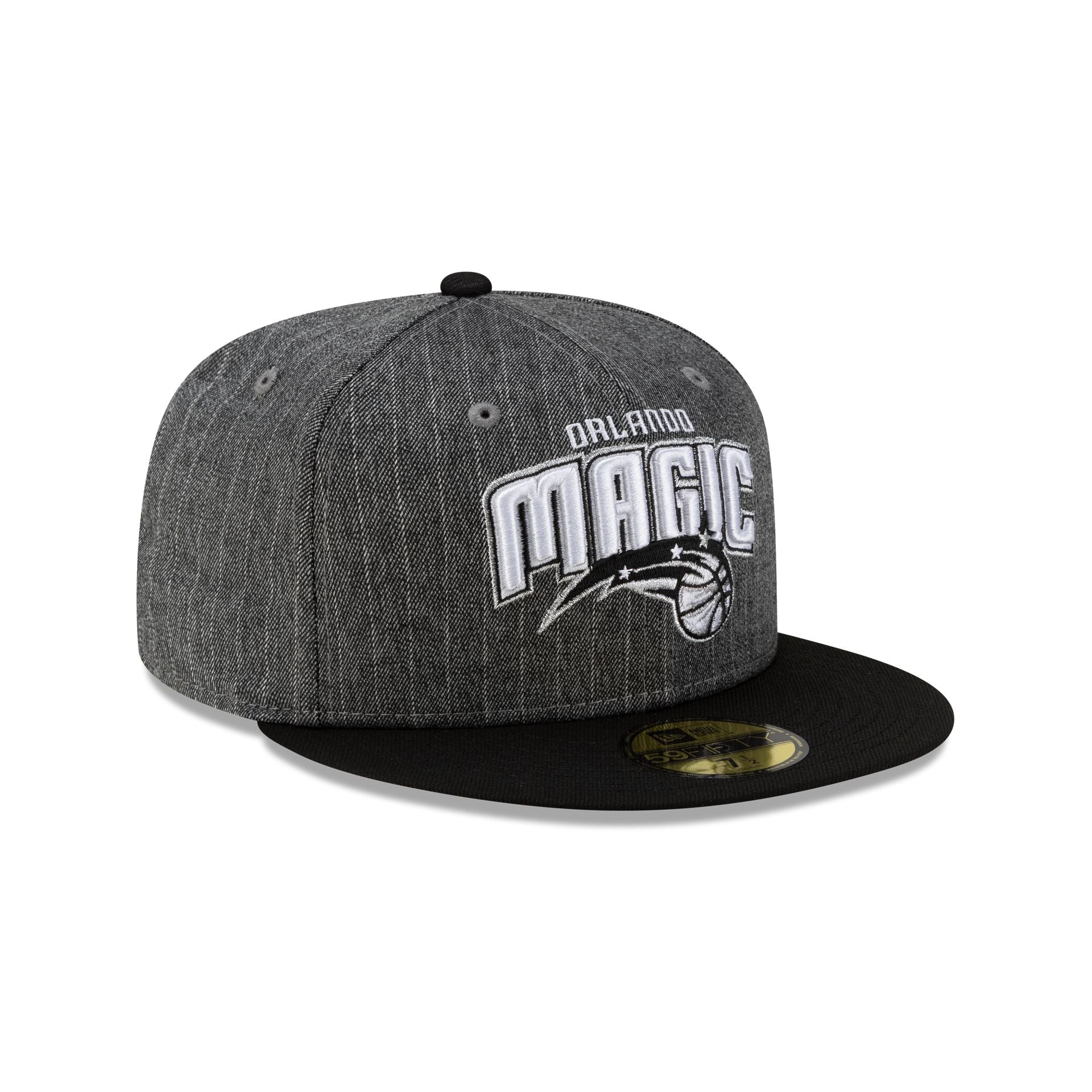 Just Caps Black Pinstripe Orlando Magic 59FIFTY Fitted Hat - Image 3