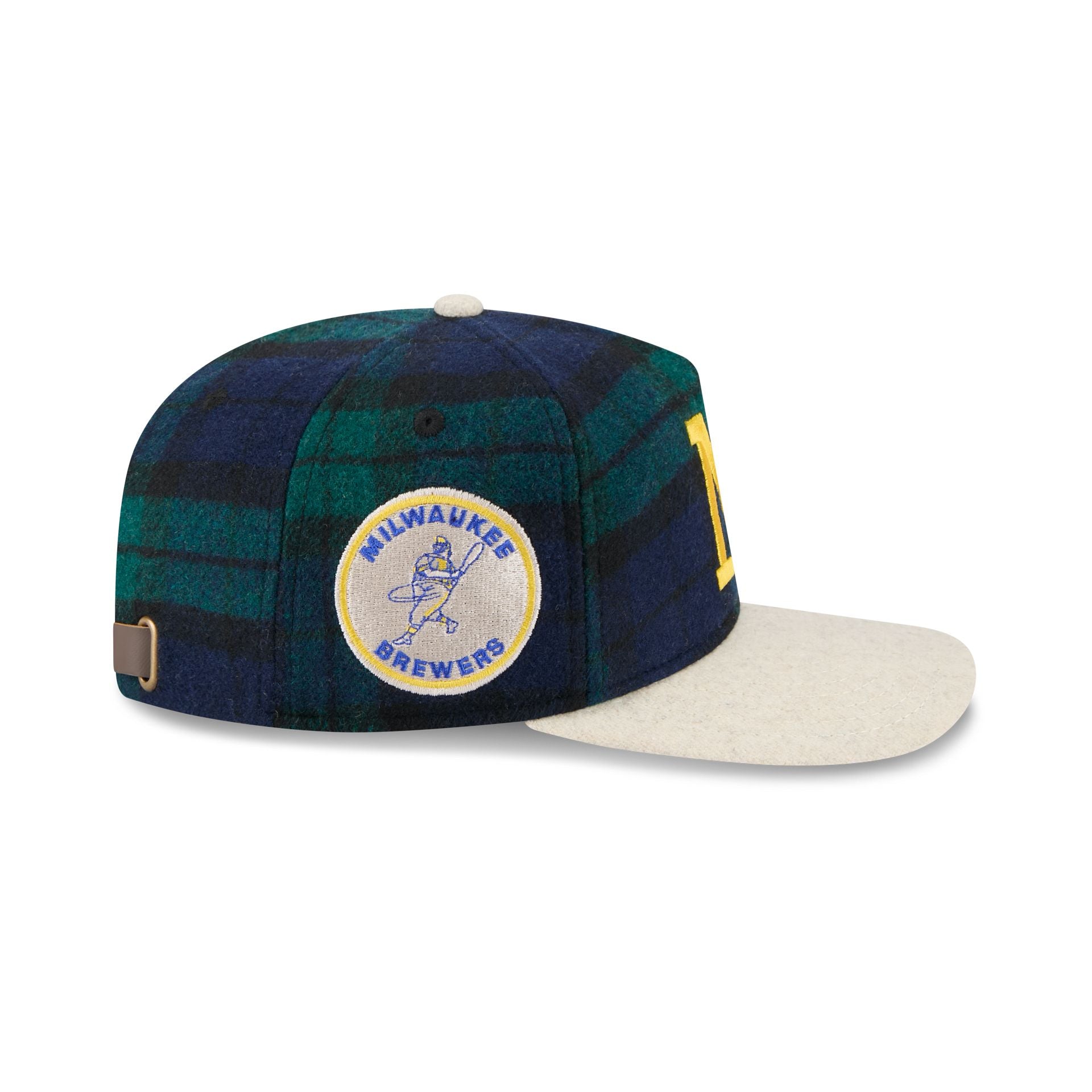 Milwaukee Brewers Plaid Letterman 19TWENTY Adjustable Hat - Image 4