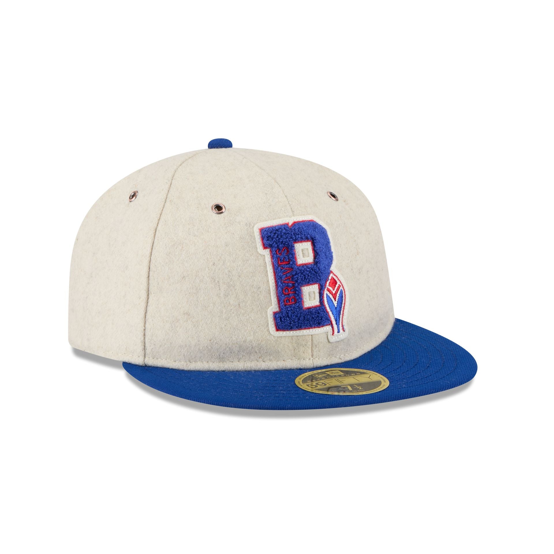 Atlanta Braves Wool Letterman Retro Crown 59FIFTY Fitted Hat - Image 3