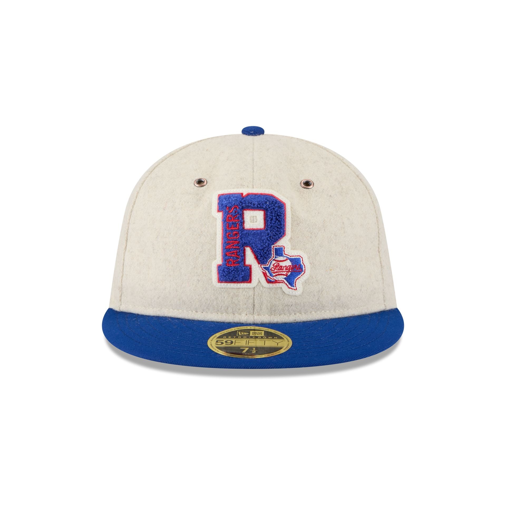 Texas Rangers Wool Letterman Retro Crown 59FIFTY Fitted Hat - Image 2