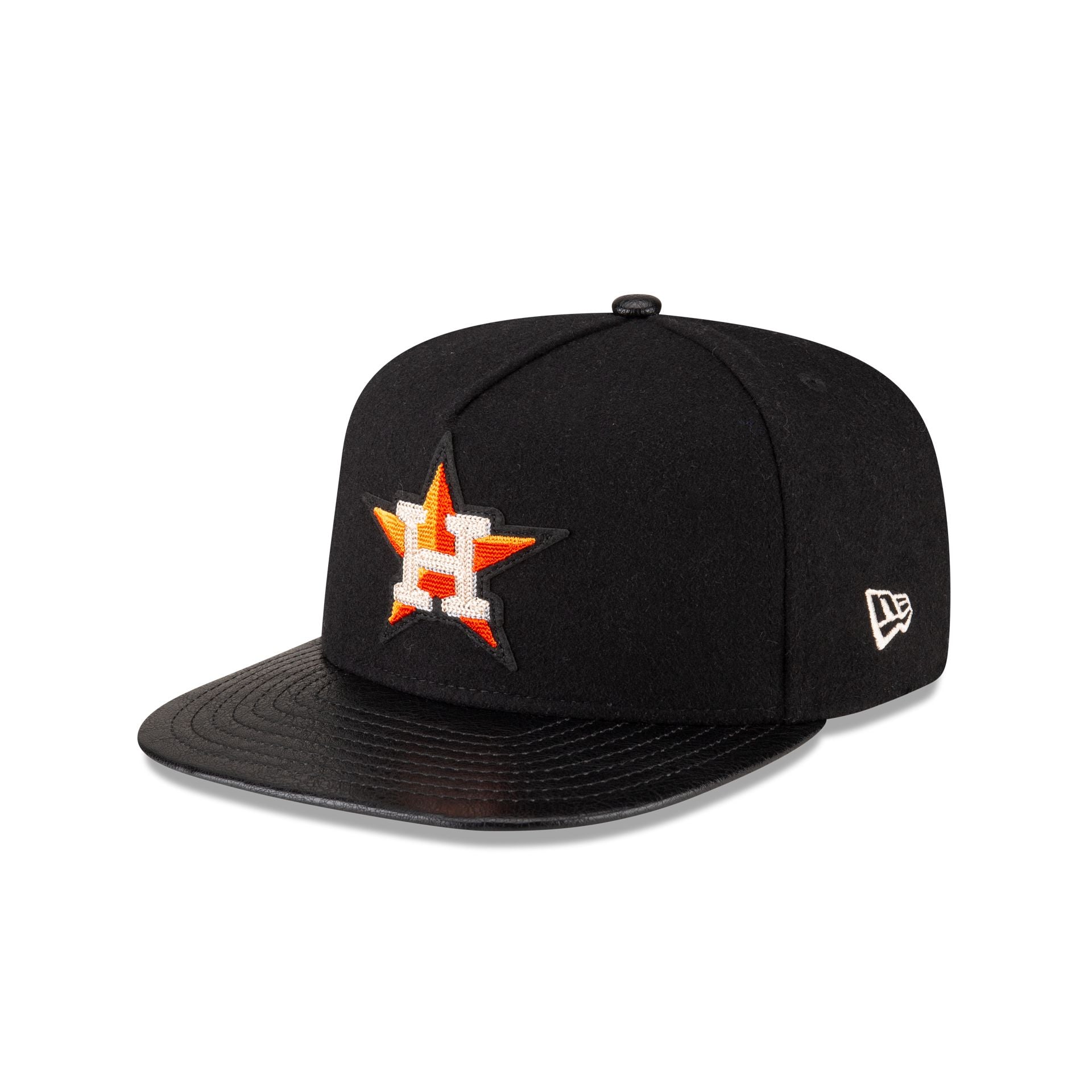Houston Astros Wool Letterman 9FIFTY A-Frame Snapback Hat - Image 3