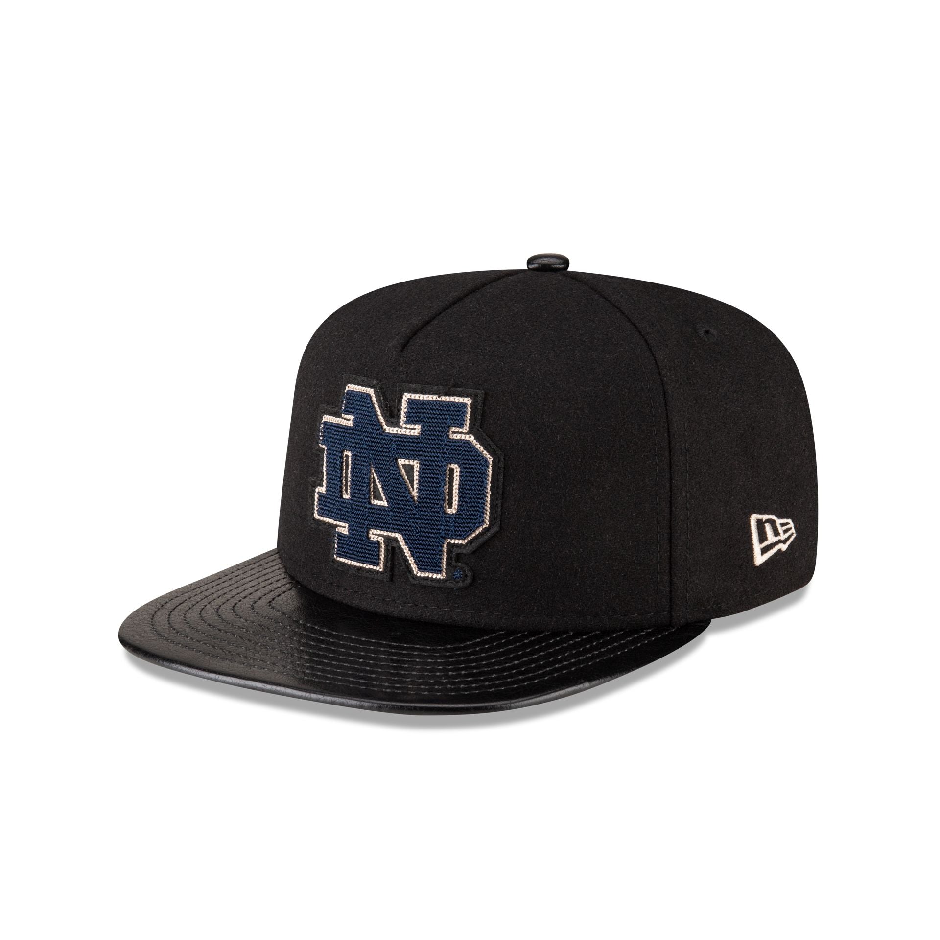 Notre Dame Fighting Irish Wool Letterman 9FIFTY A-Frame Snapback Hat - Image 3
