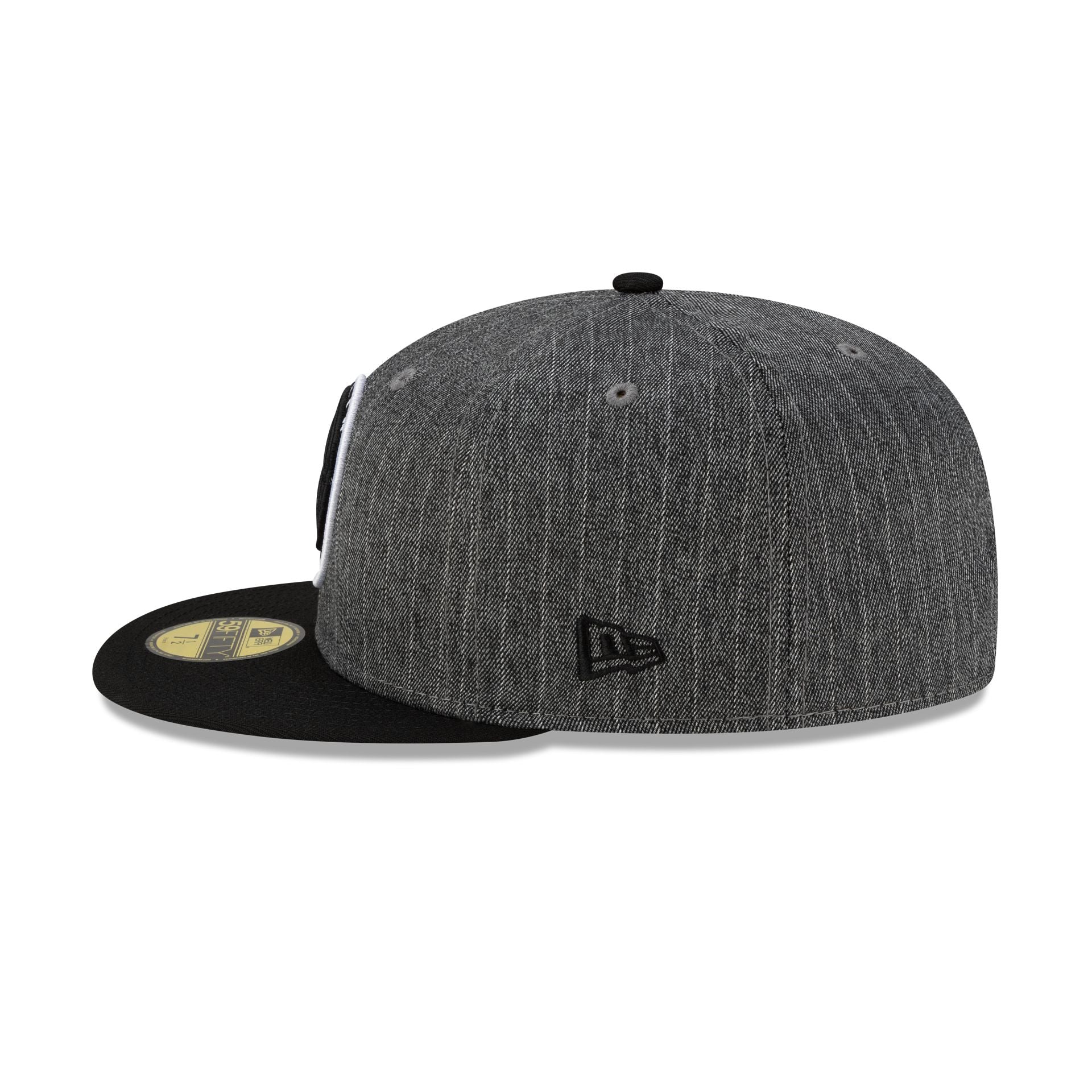 Just Caps Black Pinstripe Brooklyn Nets 59FIFTY Fitted Hat - Image 4