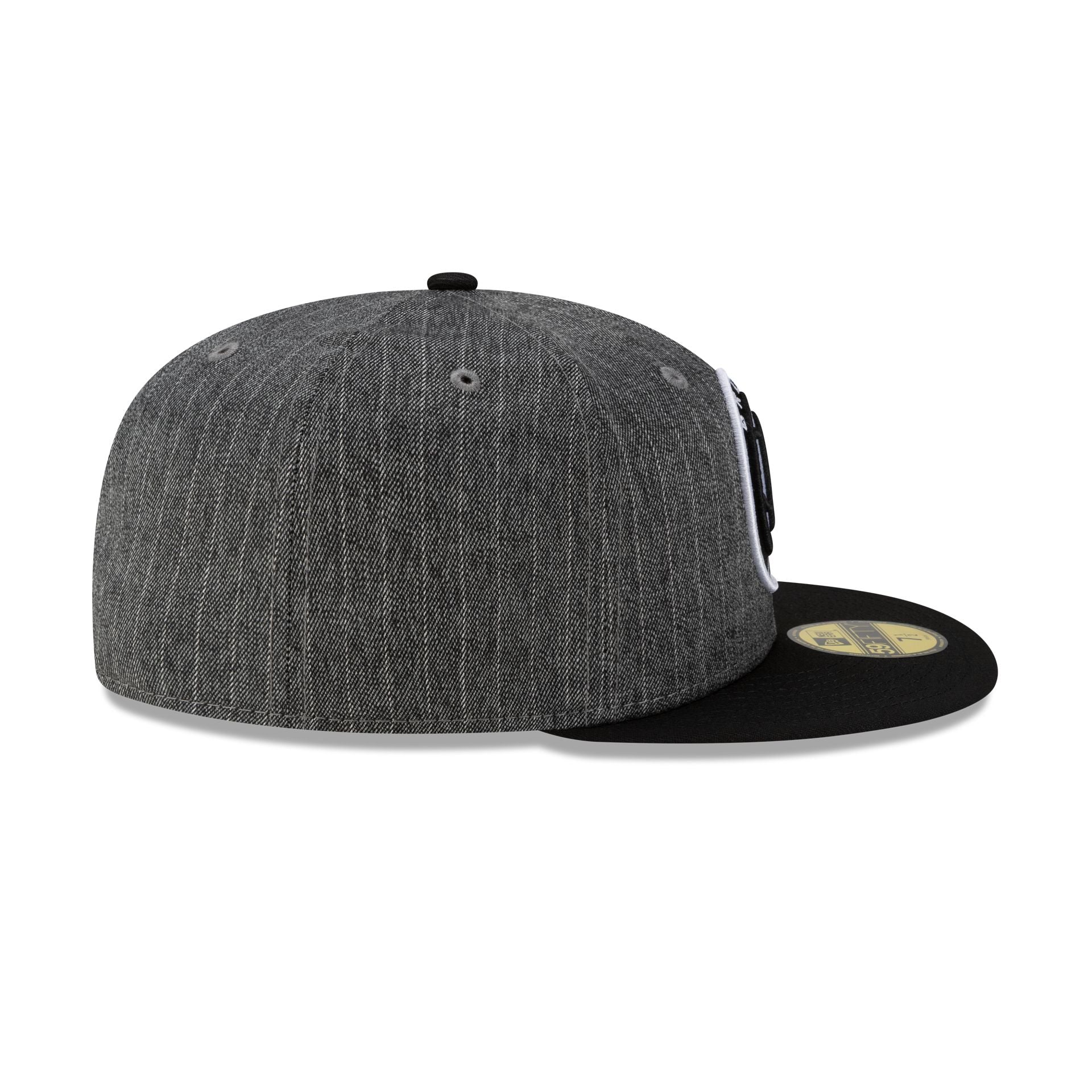 Just Caps Black Pinstripe Brooklyn Nets 59FIFTY Fitted Hat - Image 5
