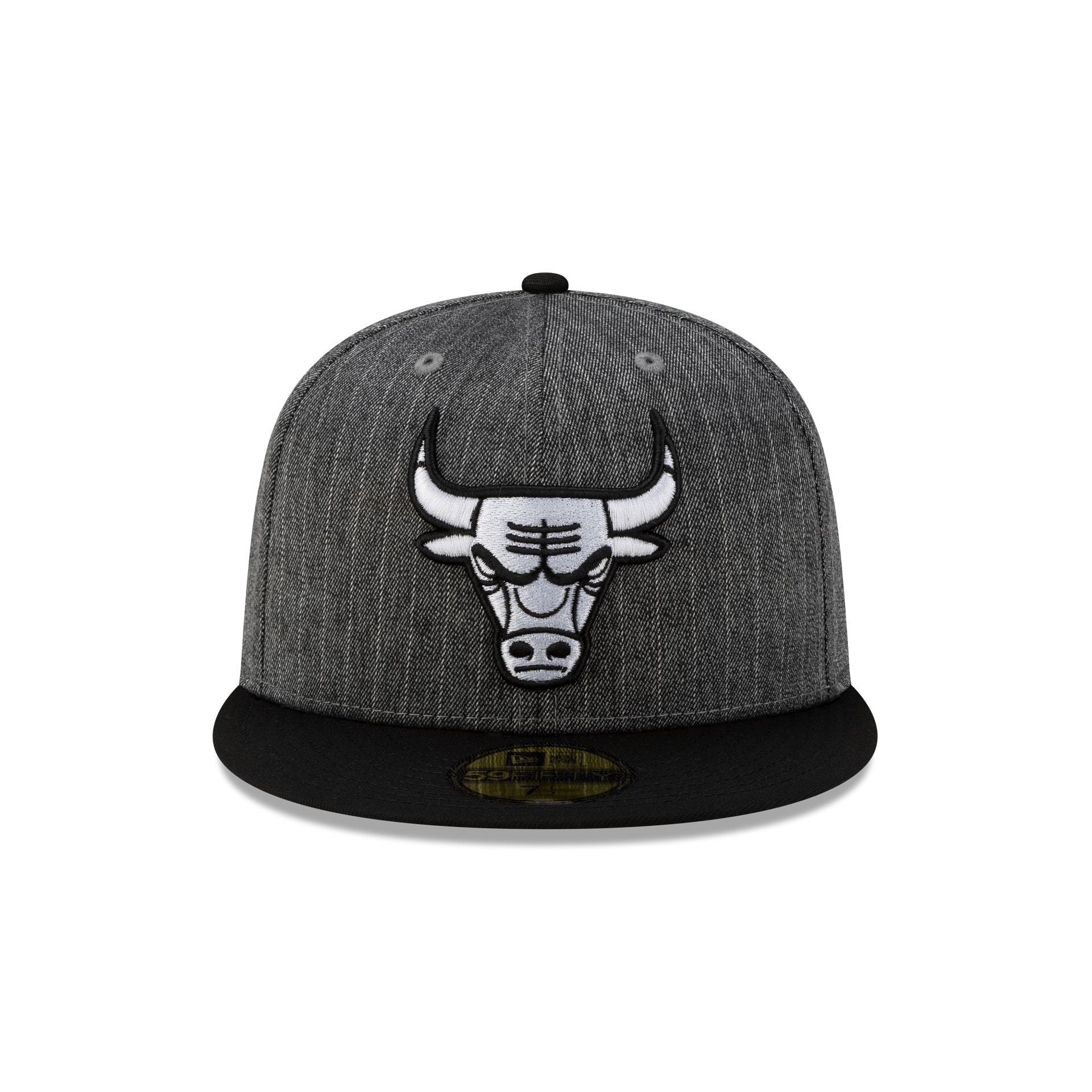 Just Caps Black Pinstripe Chicago Bulls 59FIFTY Fitted Hat - Image 2