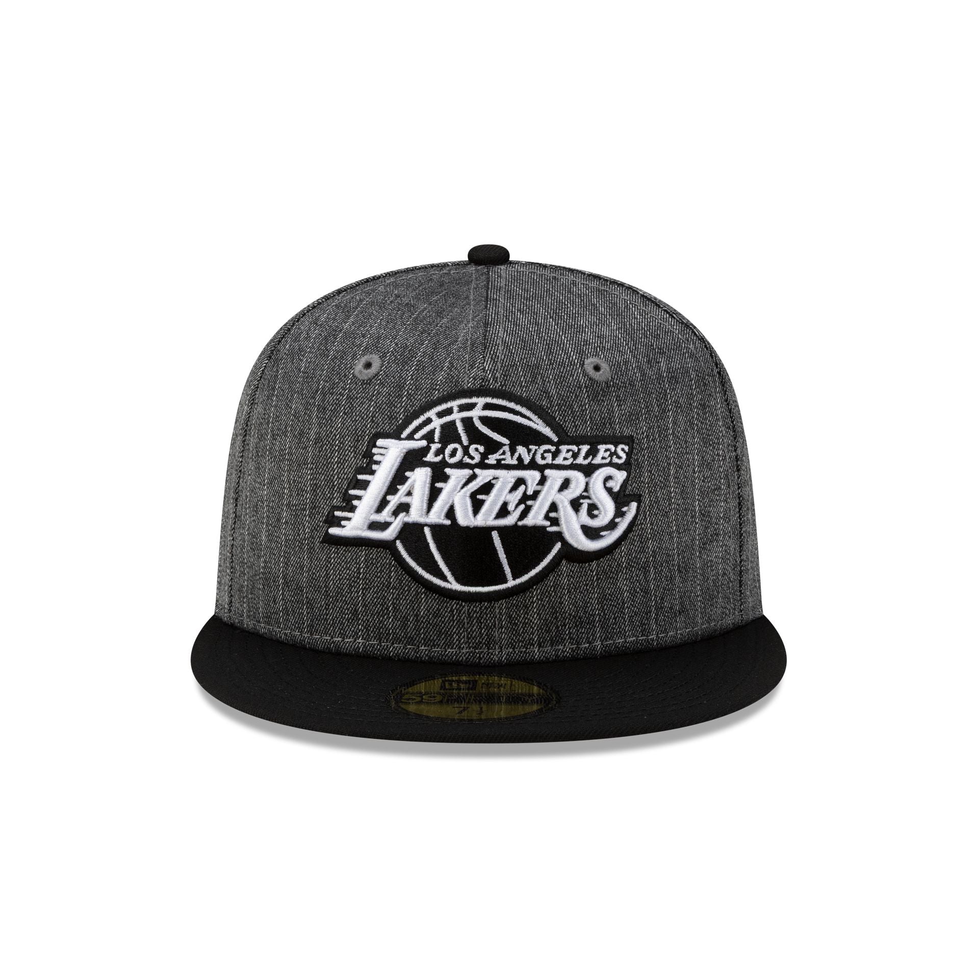 Just Caps Black Pinstripe Los Angeles Lakers 59FIFTY Fitted Hat - Image 2
