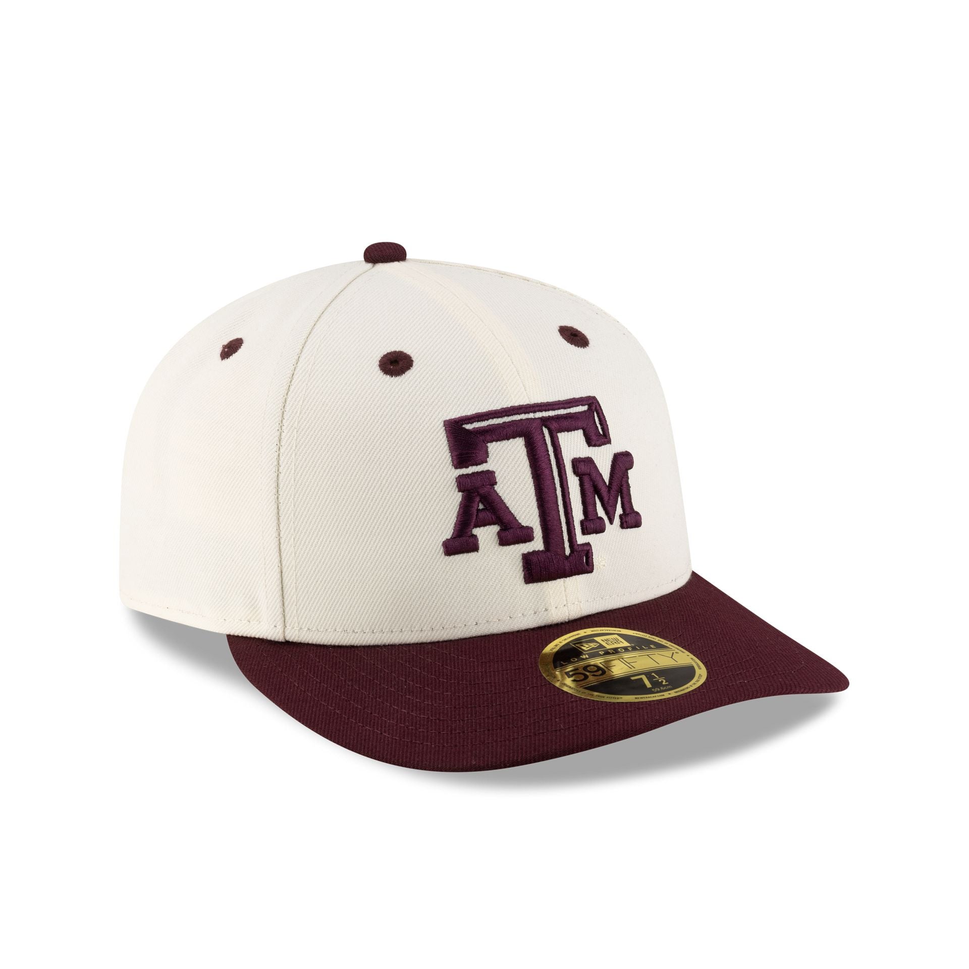 Texas A&M Aggies Chrome White Low Profile 59FIFTY Fitted Hat - Image 3