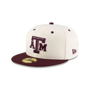Texas A&M Aggies Chrome White 59FIFTY Fitted Hat