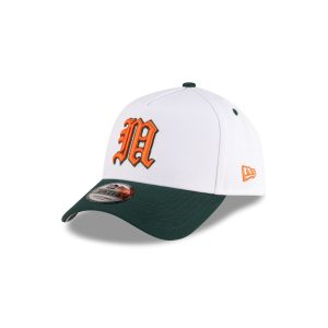 New Era x adidas Miami Hurricanes White 9FORTY A-Frame Snapback Hat