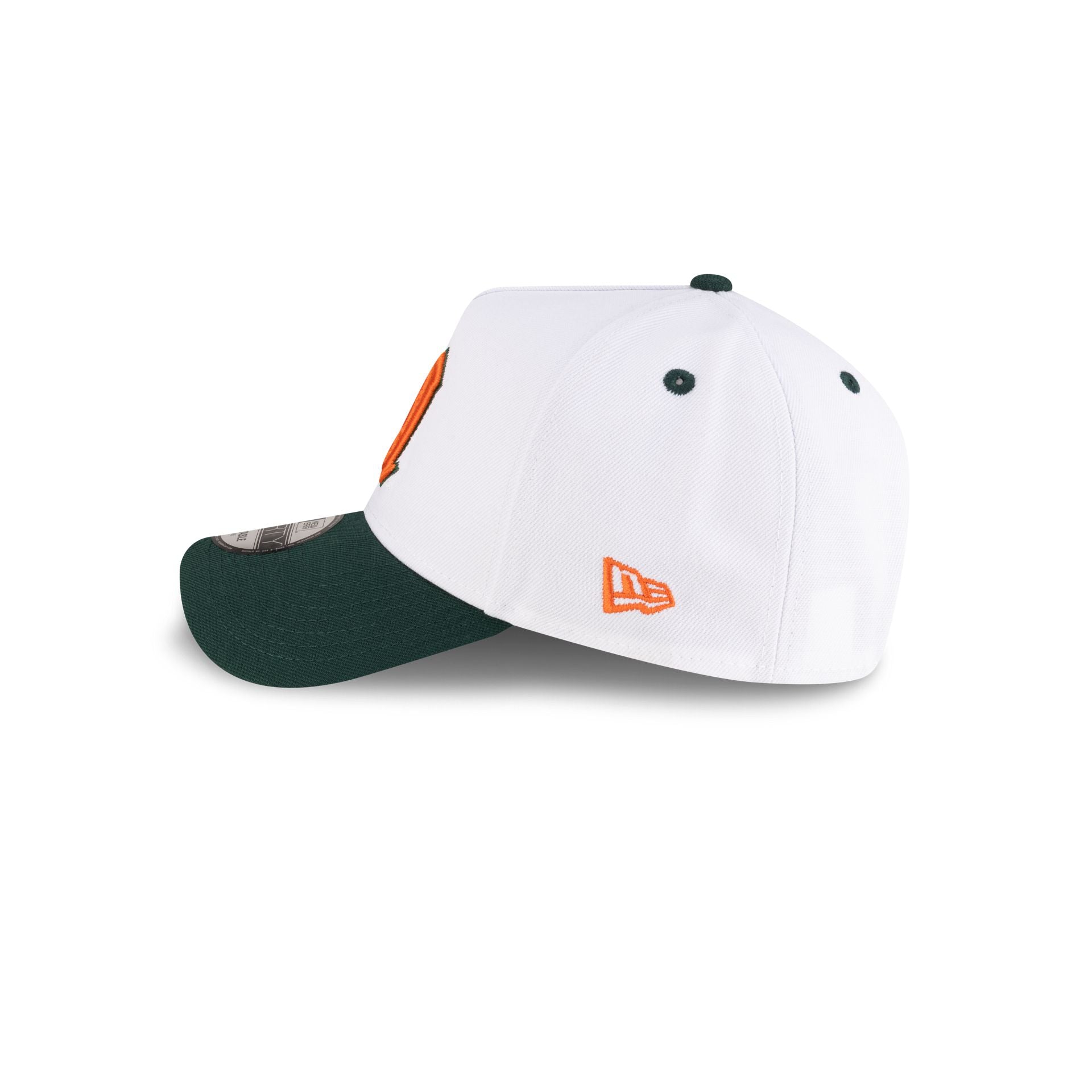New Era x adidas Miami Hurricanes White 9FORTY A-Frame Snapback Hat - Image 4