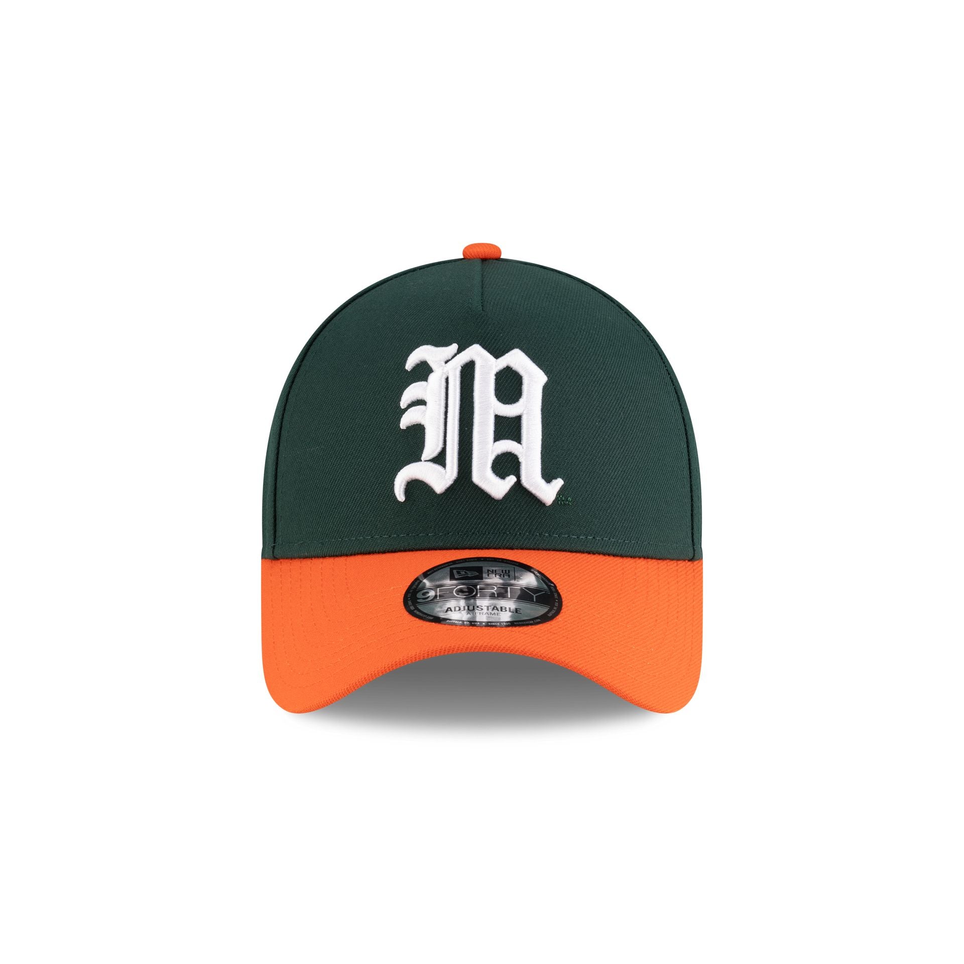 New Era x adidas Miami Hurricanes Green 9FORTY A-Frame Snapback Hat - Image 2