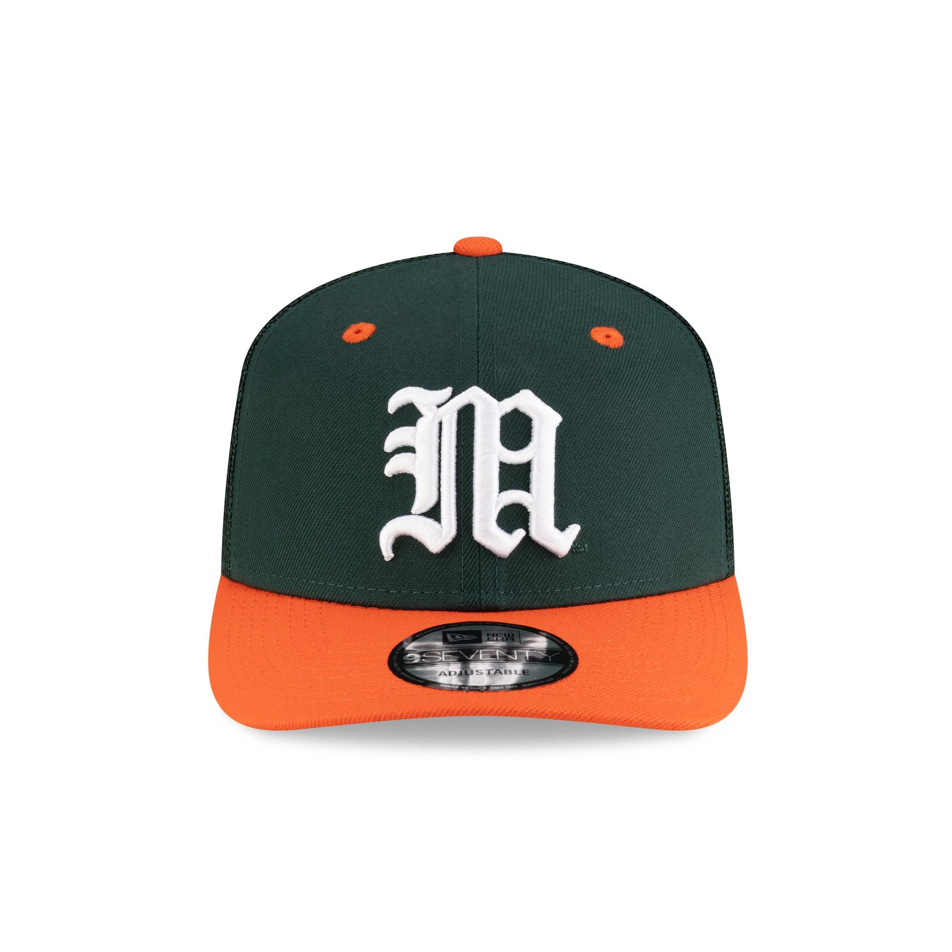 New Era x adidas Miami Hurricanes Green 9SEVENTY Trucker Hat - Image 2