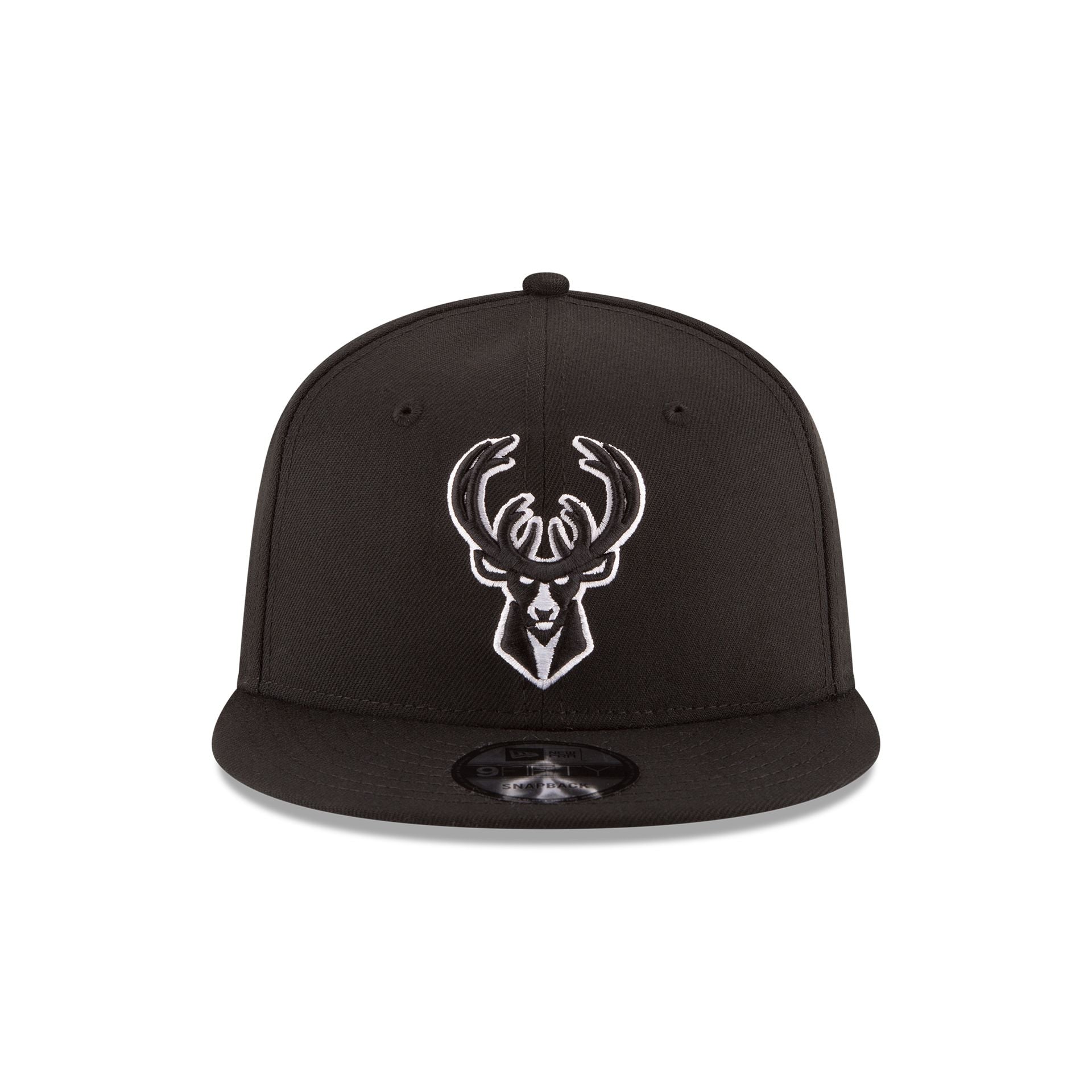Milwaukee Bucks Basic Black & White 9FIFTY Snapback Hat - Image 2
