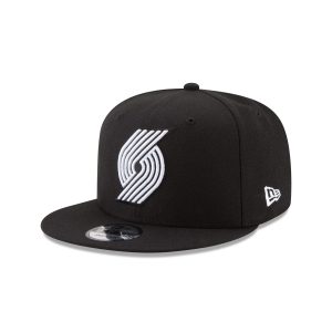 Portland Trail Blazers Basic Black & White 9FIFTY Snapback Hat