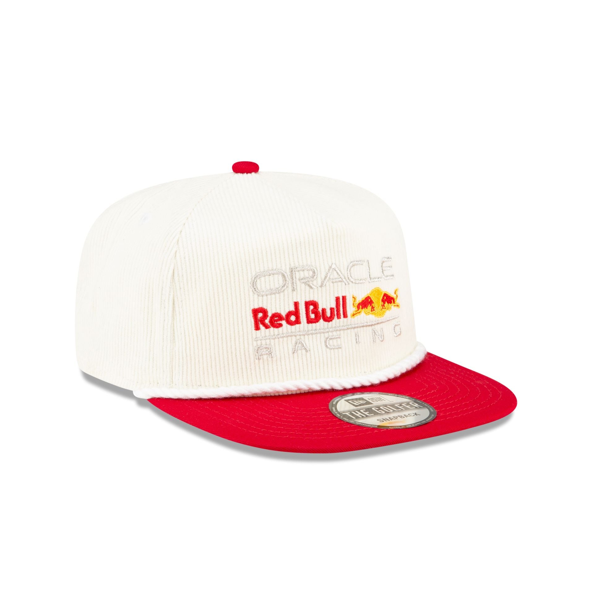 Oracle Red Bull Racing Essential White Corduroy Golfer Hat - Image 3