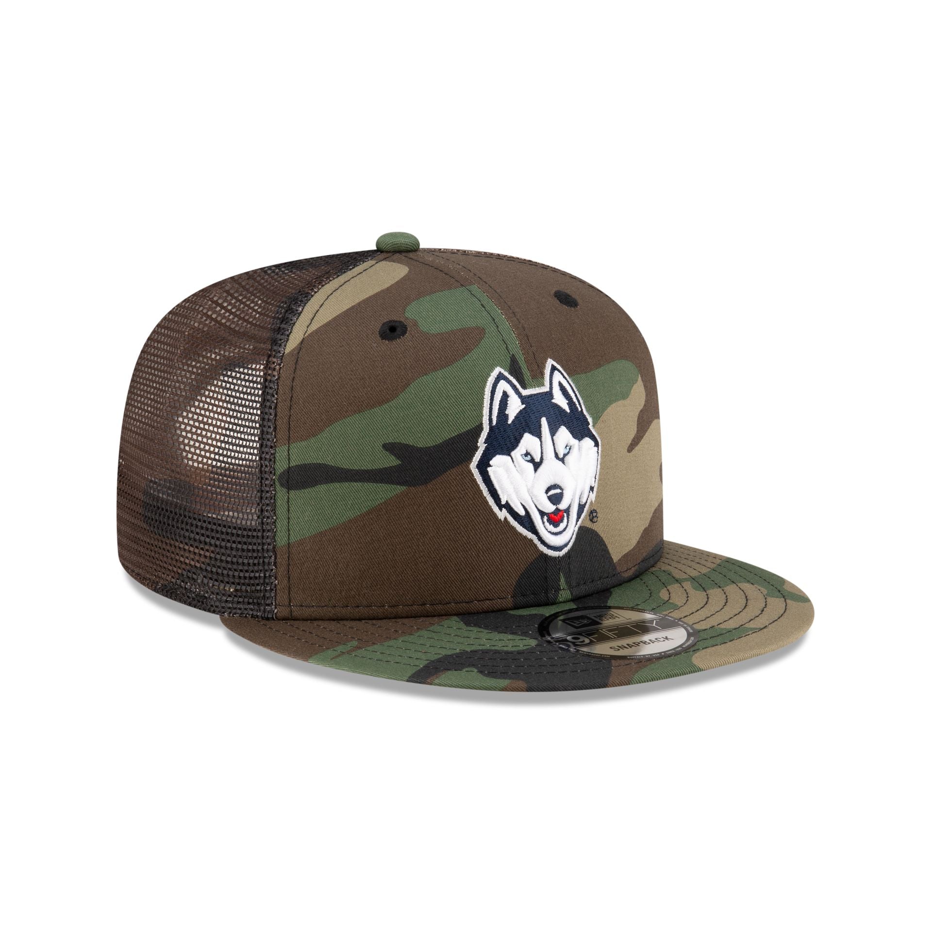 Connecticut Huskies Camo 9FIFTY Trucker Hat - Image 3
