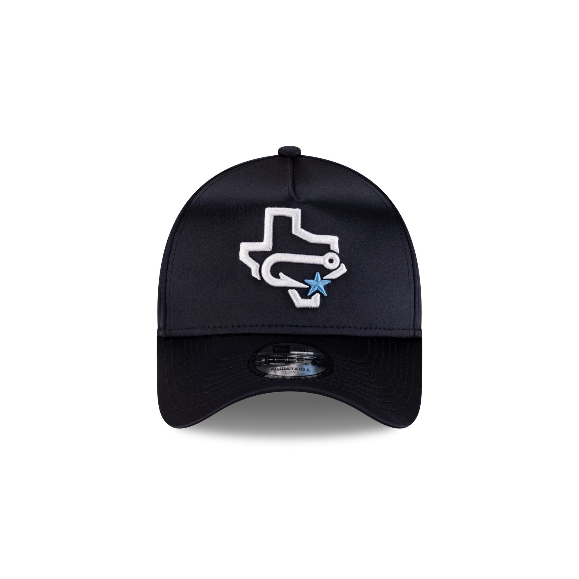 Corpus Cristi Hooks Navy Satin 9FORTY A-Frame Snapback Hat - Image 2