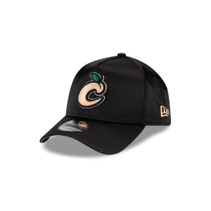 Columbus Clingstones Black Satin 9FORTY A-Frame Snapback Hat