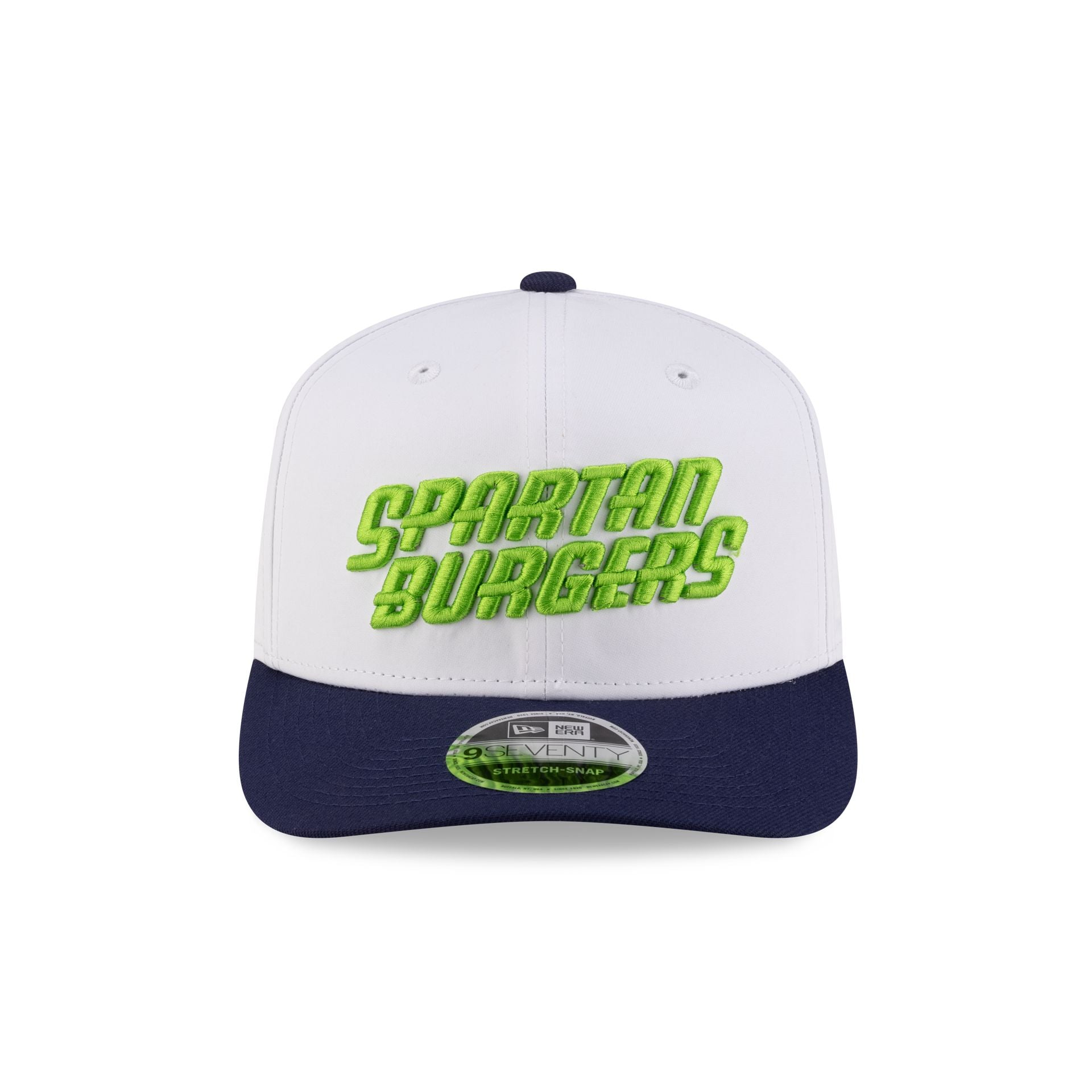Hub City Spartanburgers Optic White 9SEVENTY Stretch-Snap Hat - Image 2