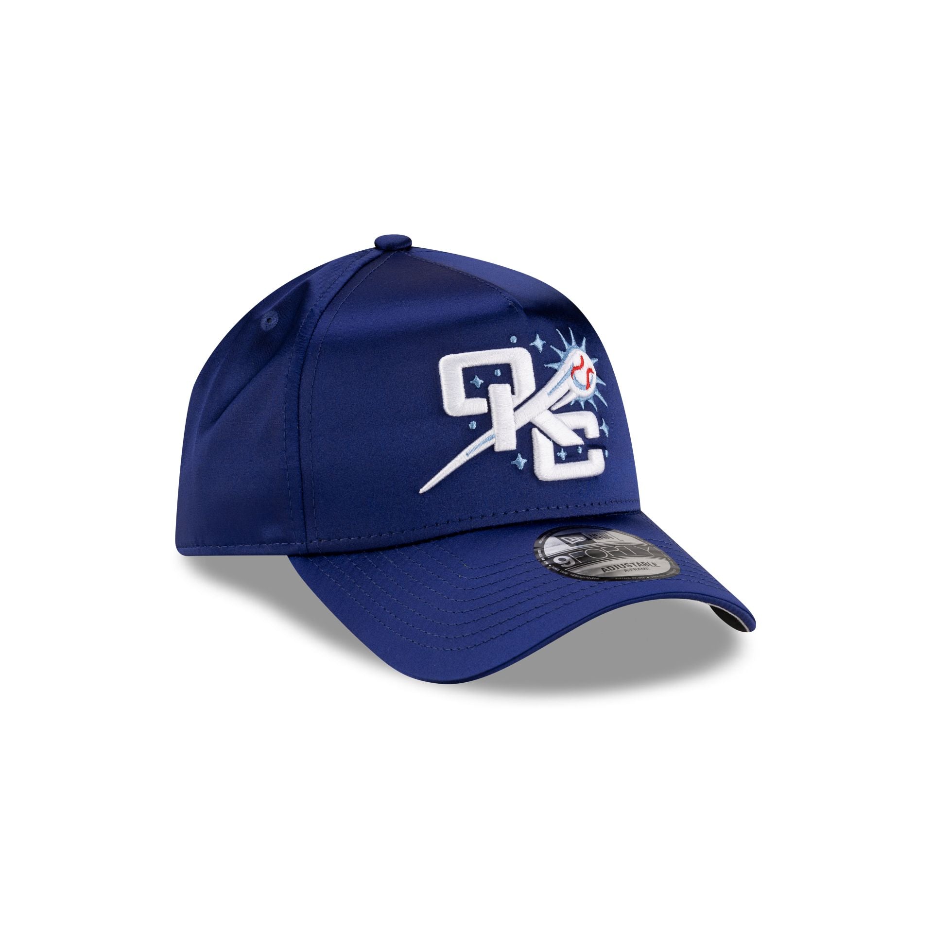 Oklahoma City Comets Dark Royal Satin 9FORTY A-Frame Snapback Hat - Image 3