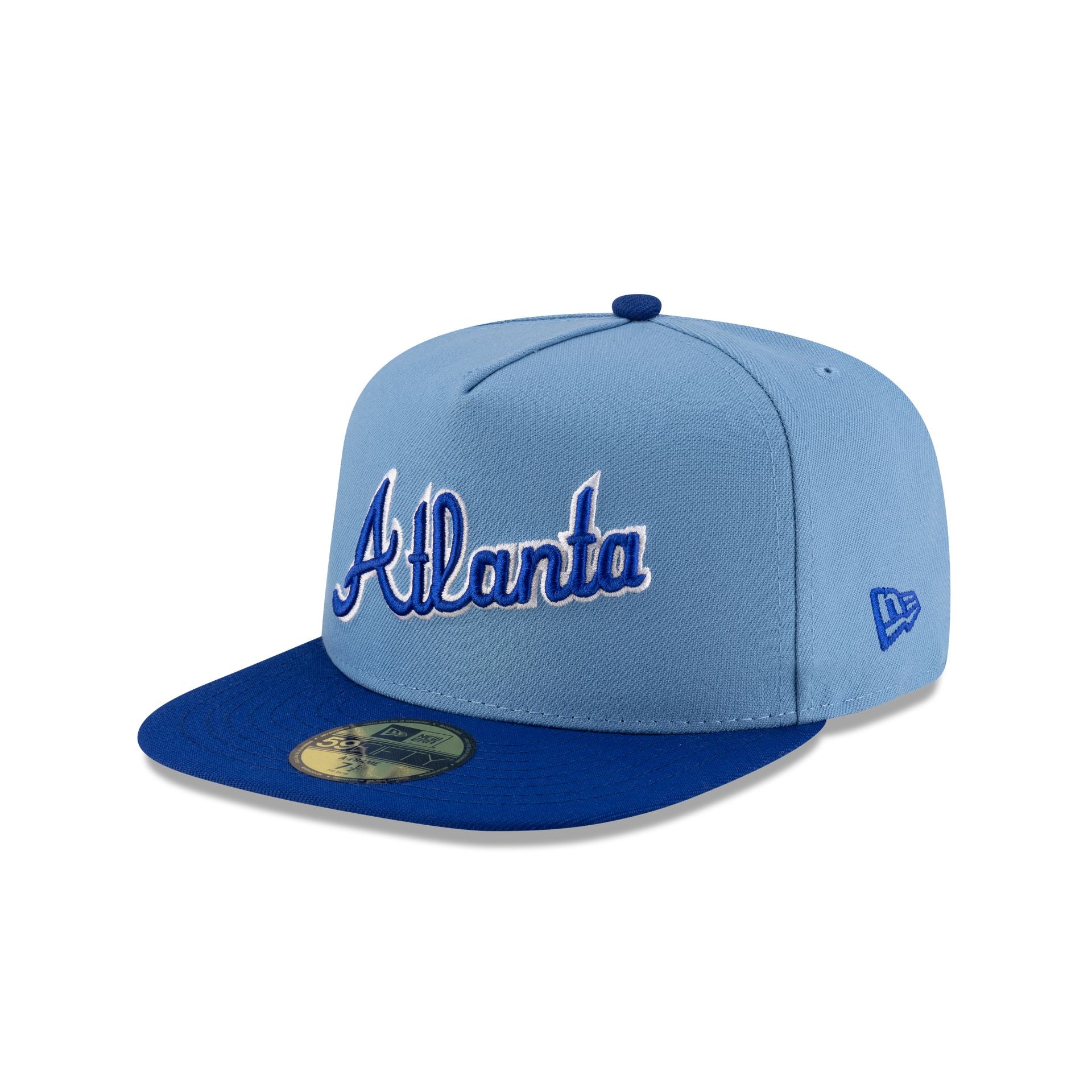 Just Caps Sky Blue Atlanta Braves 59FIFTY A-Frame Fitted Hat - Image 3