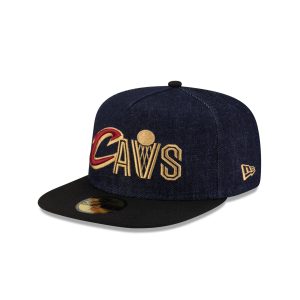 Cleveland Cavaliers Navy Denim 59FIFTY A-Frame Fitted Hat