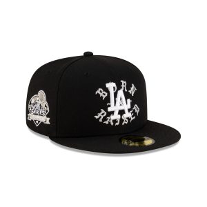 Born x Raised x Los Angeles Dodgers World Series Champions Black 59FIFTY Fitted Hat