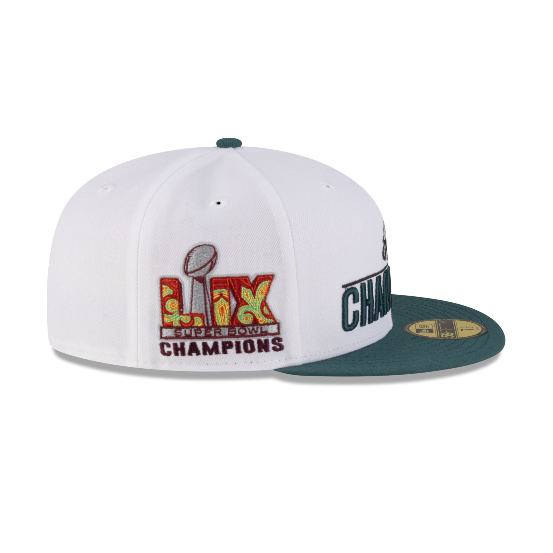 Philadelphia Eagles Super Bowl LIX Champions White 59FIFTY Fitted Hat - Image 4