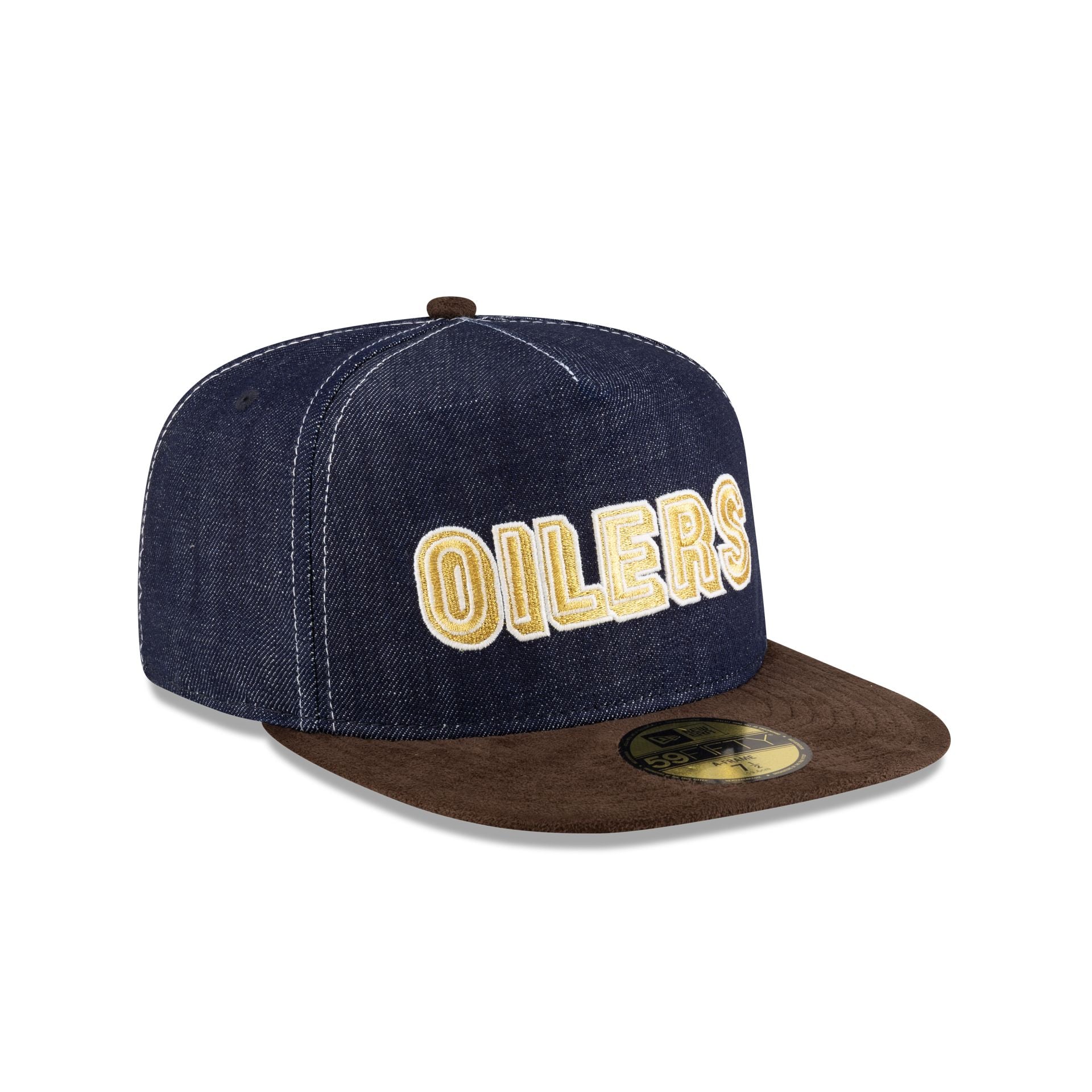 Oilers Houston Pack Denim 59FIFTY A-Frame Fitted Hat - Image 3