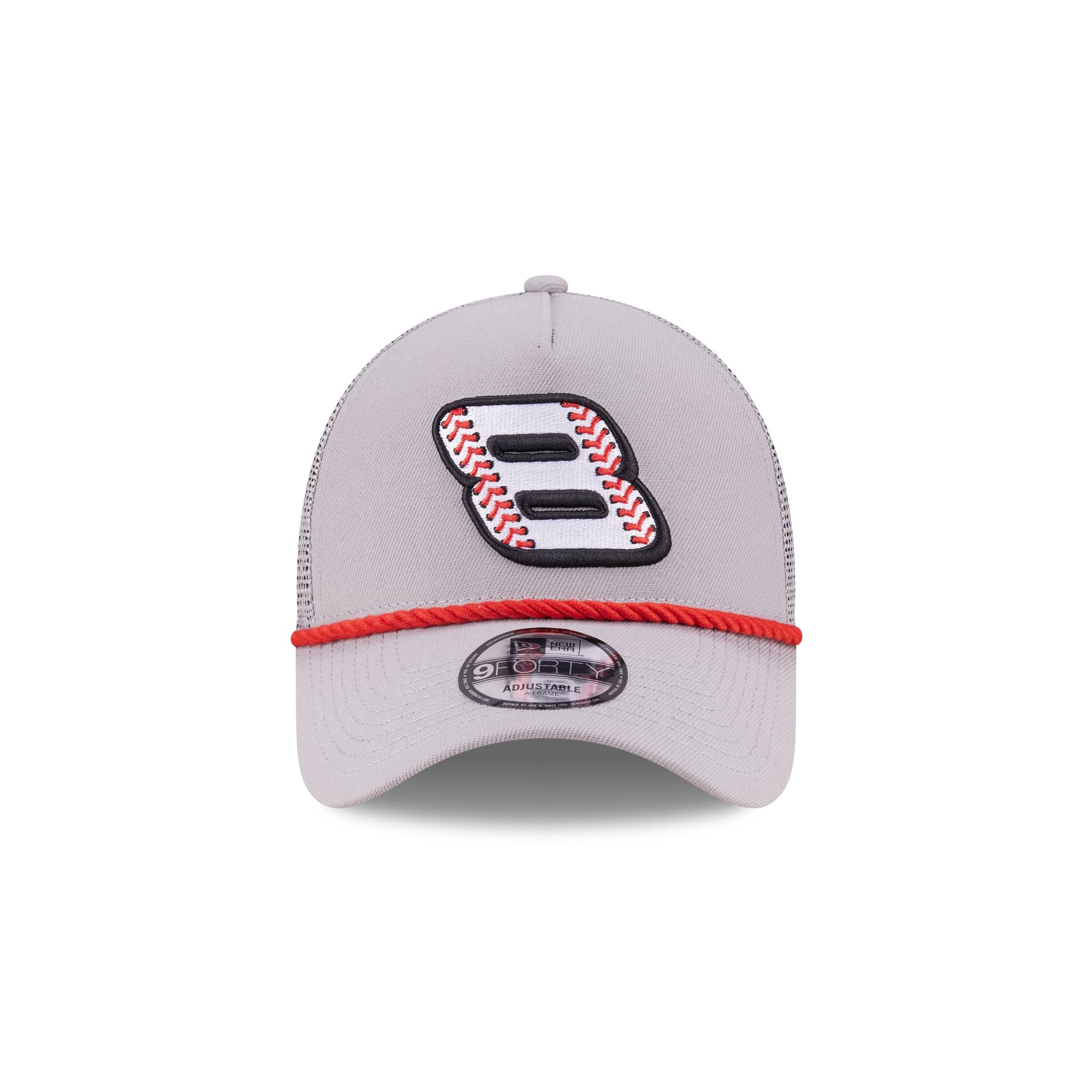 Dale Earnhardt Jr. x Budweiser Gray 9FORTY A-Frame Trucker Hat - Image 2
