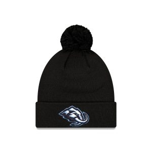 Utah Mammoth Black Pom Knit Hat