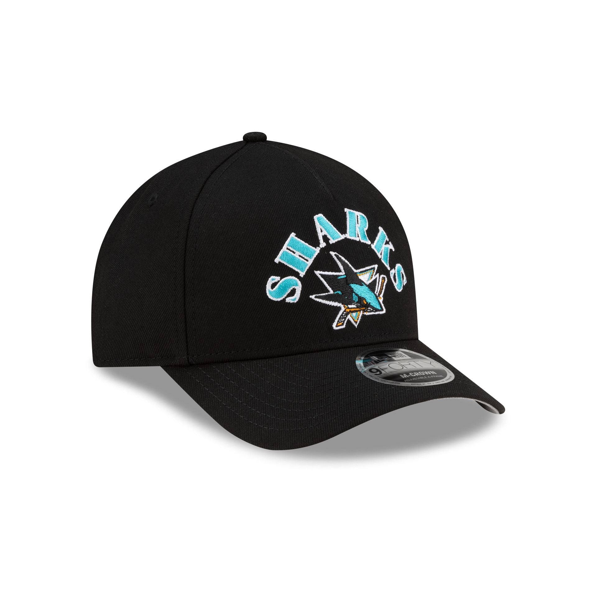 San Jose Sharks Retro Arch 9FORTY M-Crown A-Frame Snapback Hat - Image 3