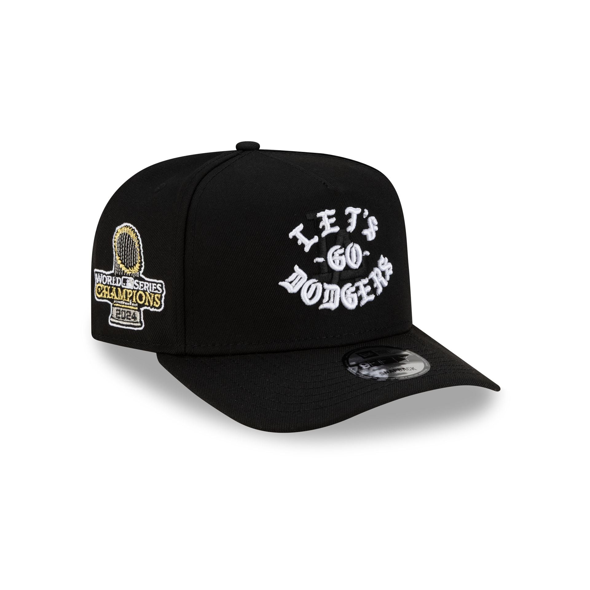 Born x Raised x Los Angeles Dodgers Let's Go World Series Black 9FIFTY A-Frame Snapback Hat