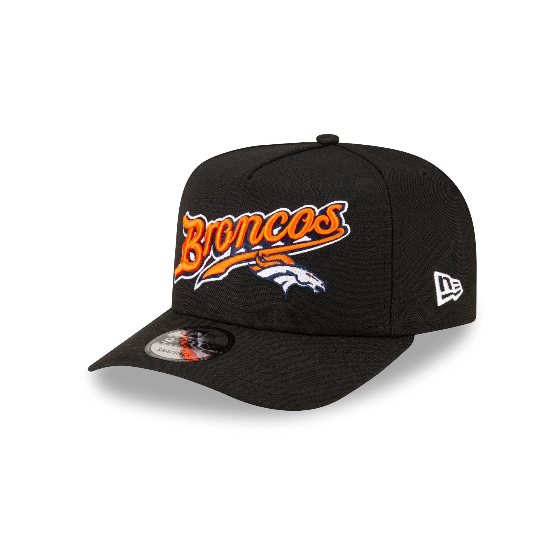 Born x Raised x Denver Broncos Script Black 9FIFTY A-Frame Snapback Hat