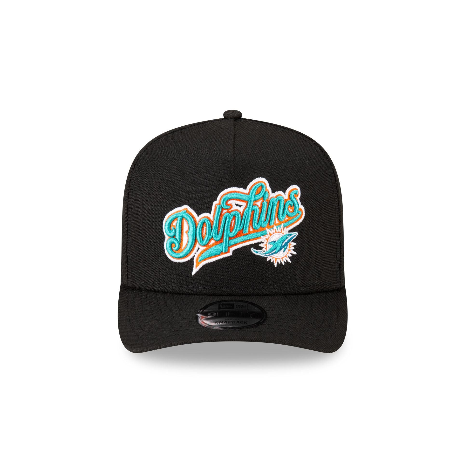 Born x Raised x Miami Dolphins Script Black 9FIFTY A-Frame Snapback Hat - Image 2