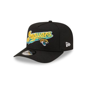 Born x Raised x Jacksonville Jaguars Script Black 9FIFTY A-Frame Snapback Hat