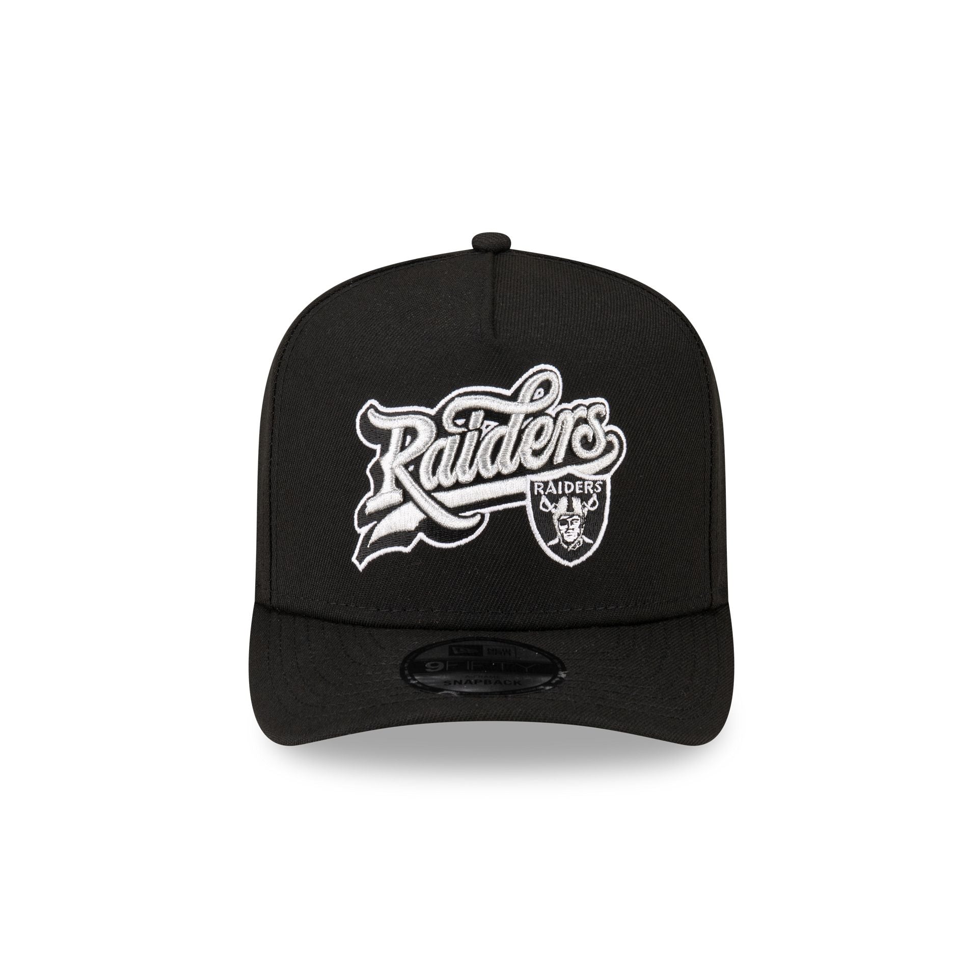 Born x Raised x Las Vegas Raiders Script Black 9FIFTY A-Frame Snapback Hat - Image 2