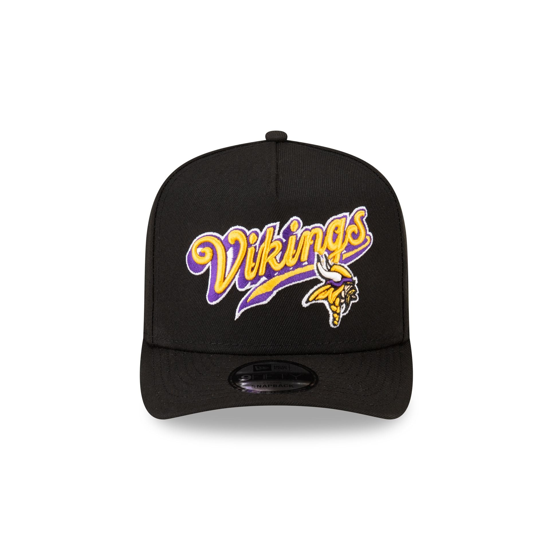 Born x Raised x Minnesota Vikings Script Black 9FIFTY A-Frame Snapback Hat - Image 2