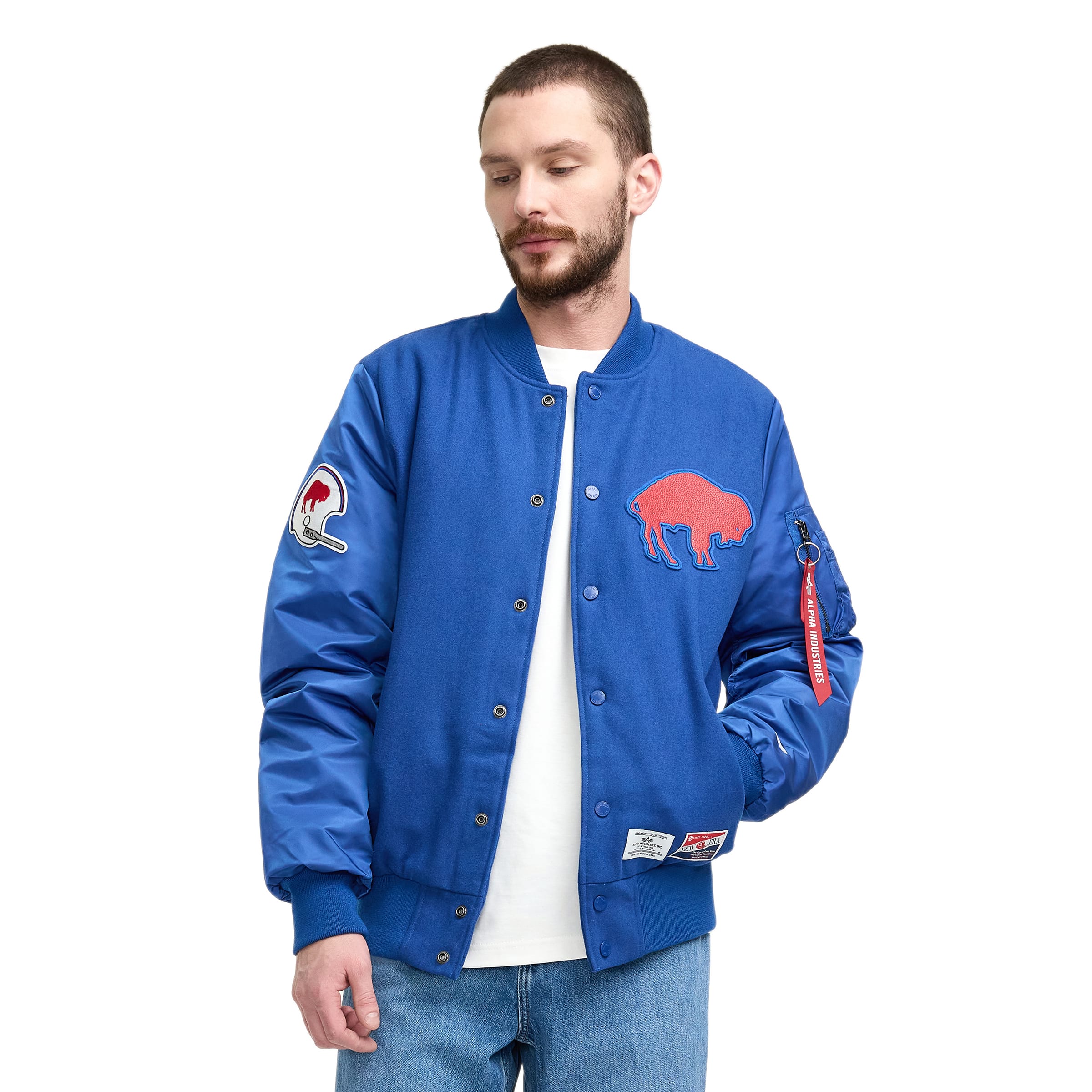 Alpha Industries x New York Giants MA-1 Wool Varsity Jacket - Image 2
