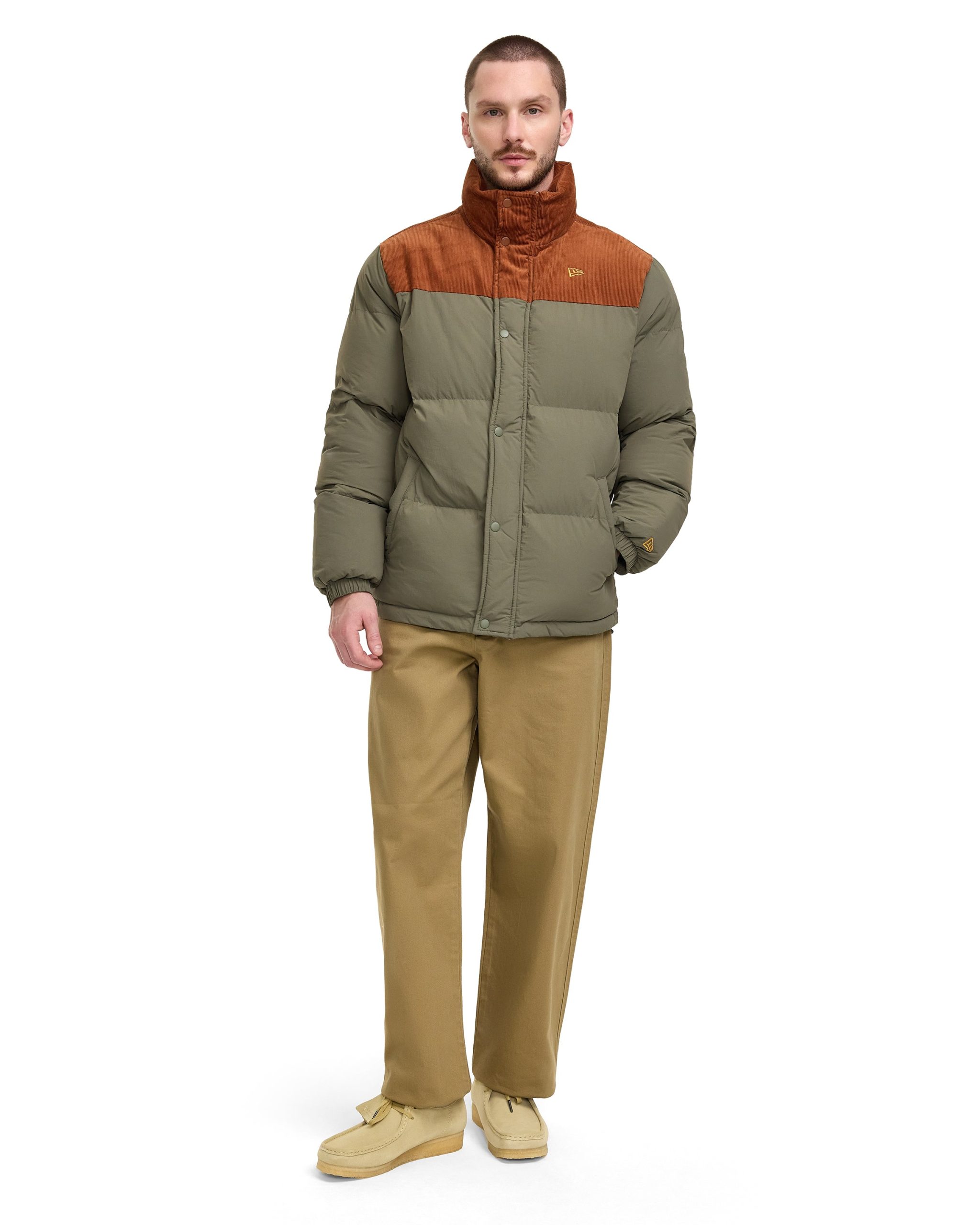 New Era Green Canvas Puffer Jacket - Image 5