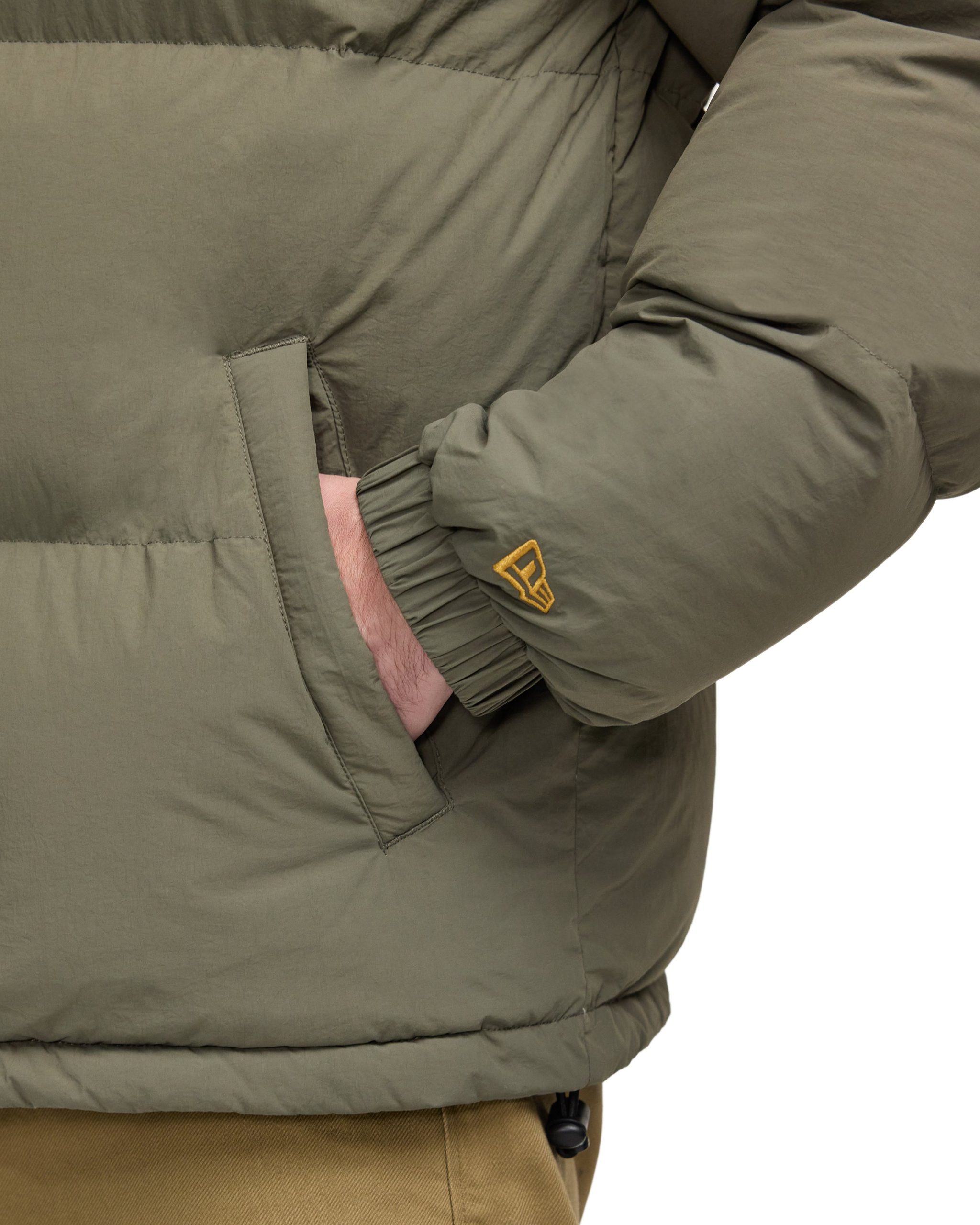 New Era Green Canvas Puffer Jacket - Image 4